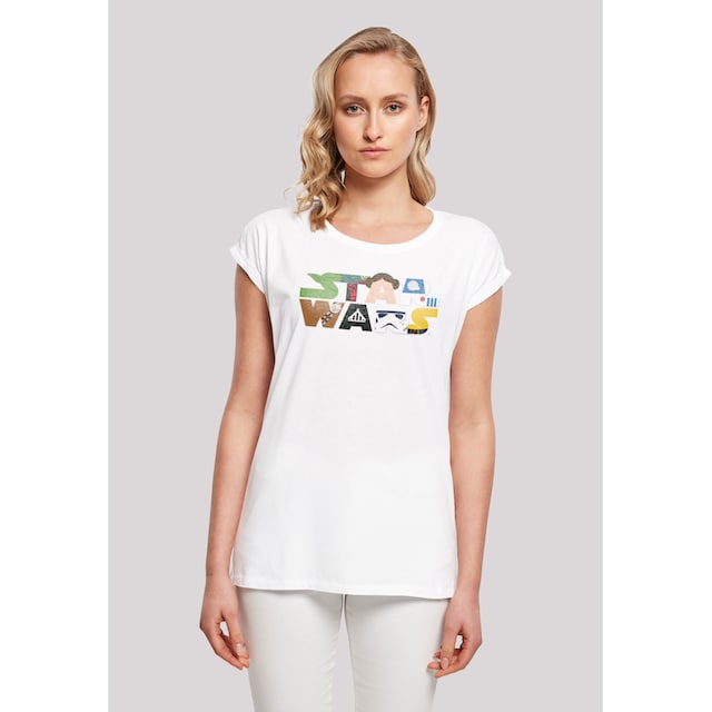 F4NT4STIC Kurzarmshirt »Damen Star Wars Character Logo with Ladies Extended  Shoulder Tee«, (1 tlg.) bestellen | BAUR