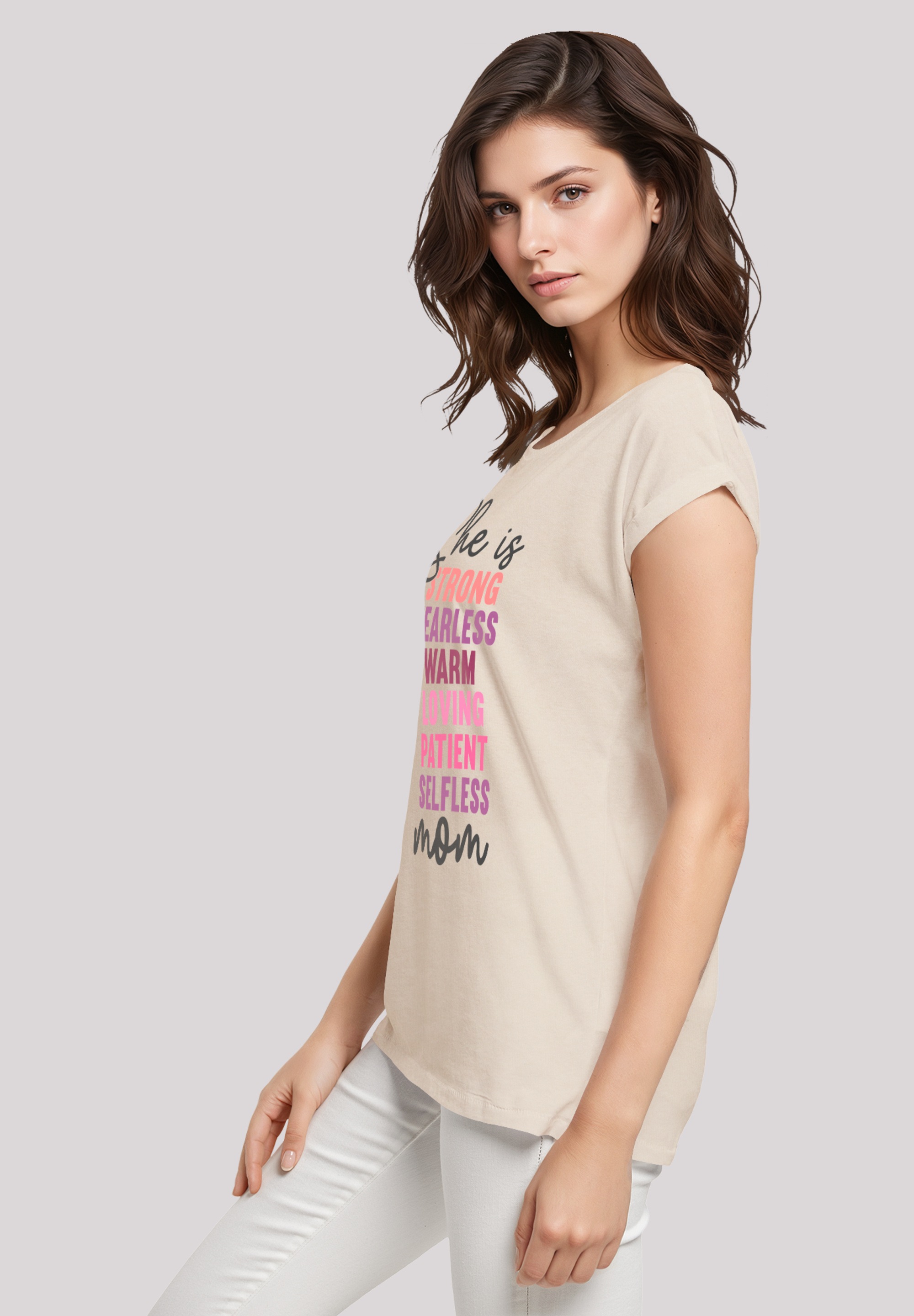 F4NT4STIC T-Shirt »Mothers Day Strong & Fearless Mom Inspirational Quote«, Premium Qualität