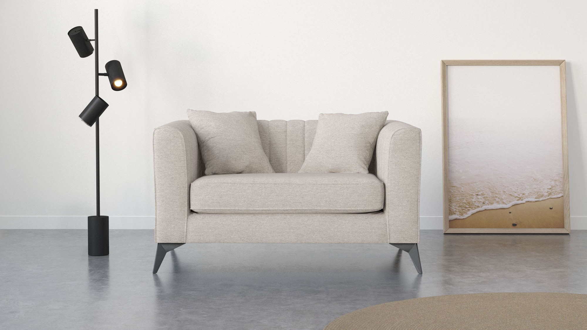 Places of Style Loveseat "MATTHEW Loungesessel, Maße B/T/H: 130/86/74 cm", günstig online kaufen