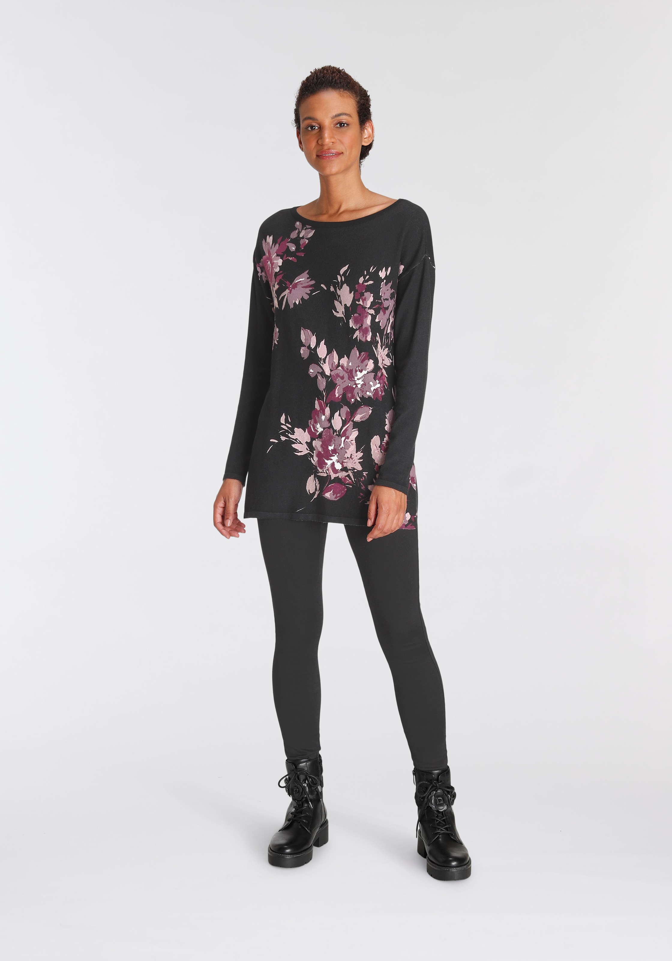 Laura Scott Longpullover, mit floralem Print