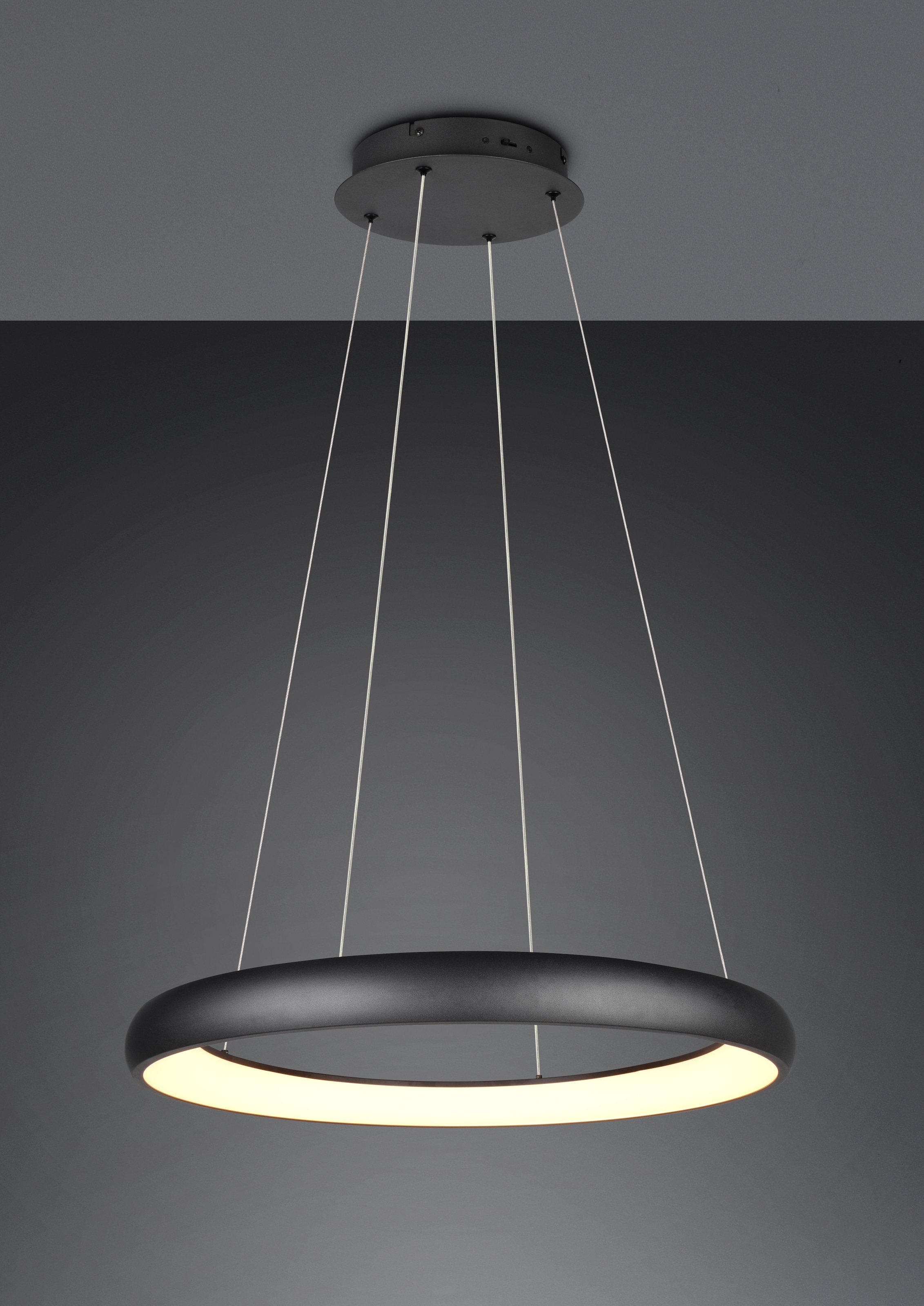 TRIO Leuchten LED Pendelleuchte »CARDONA, LED Ring Hängeleuchte, 6900 Lumen 59W, Lichtfarbe einstellbar«, 1 flammig, Leuchtmittel LED-Board | LED fest integriert, 2300/3000/4000K warmweiß bis kaltweiß, 3 Stufen dimmbar Höhe 150cm Ø75