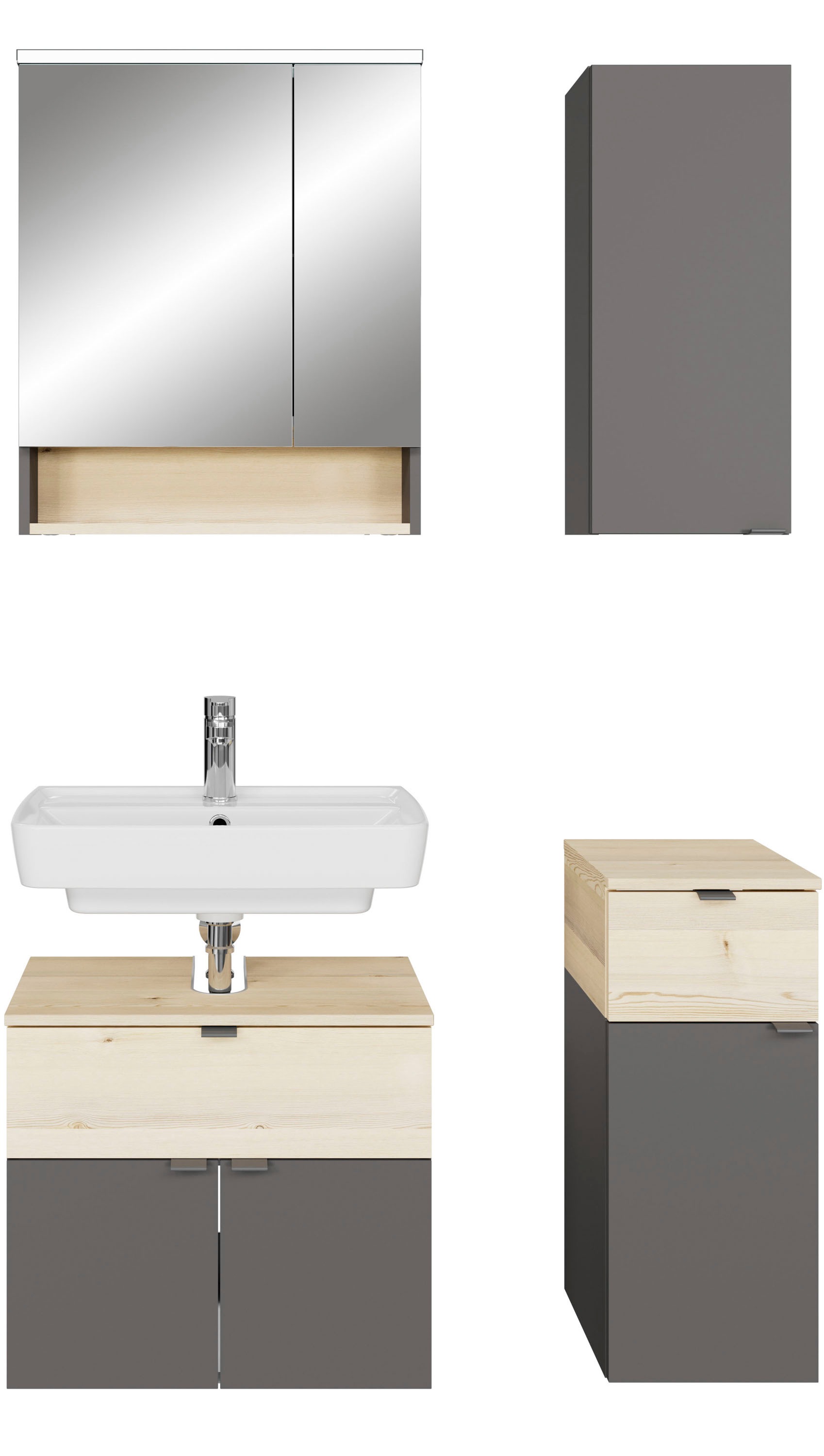 Saphir Badmöbel-Set »Quickset 394«, (Komplett-Set, 4 St.)