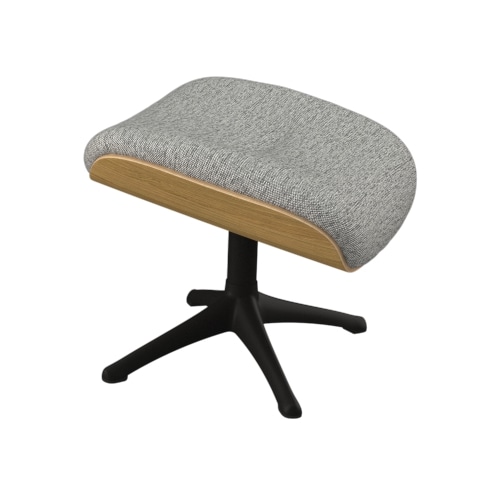 Fußhocker FLEXLUX, B:44cm H:39cm T:35cm, grau, 100% Polyester, Hocker, "Clement Beinstütze, Hervorragender Komfort, Robuster schwarzer Fuß",