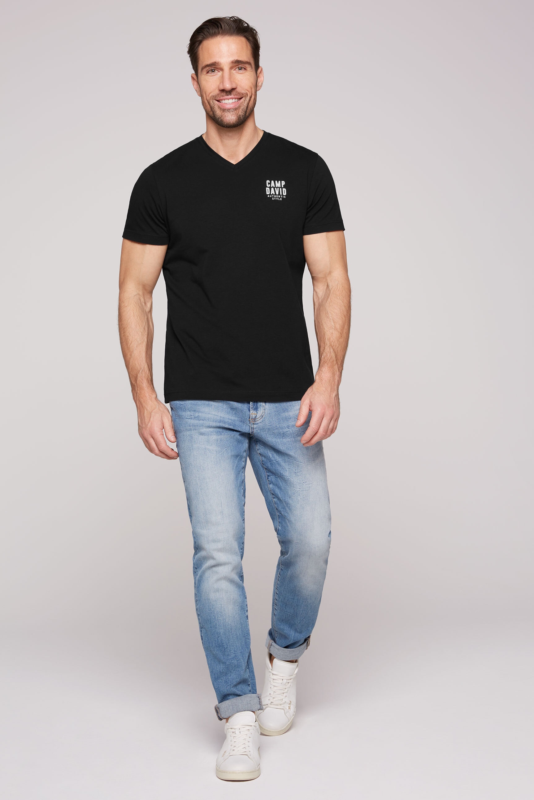 CAMP DAVID V-Shirt, mit Elasthan-Anteil