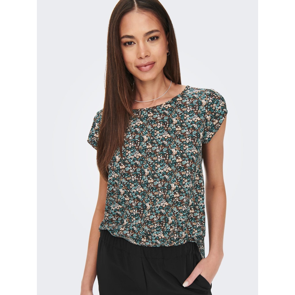 ONLY Shirtbluse »ONLVIC S/S AOP TOP NOOS PTM«, mit Print