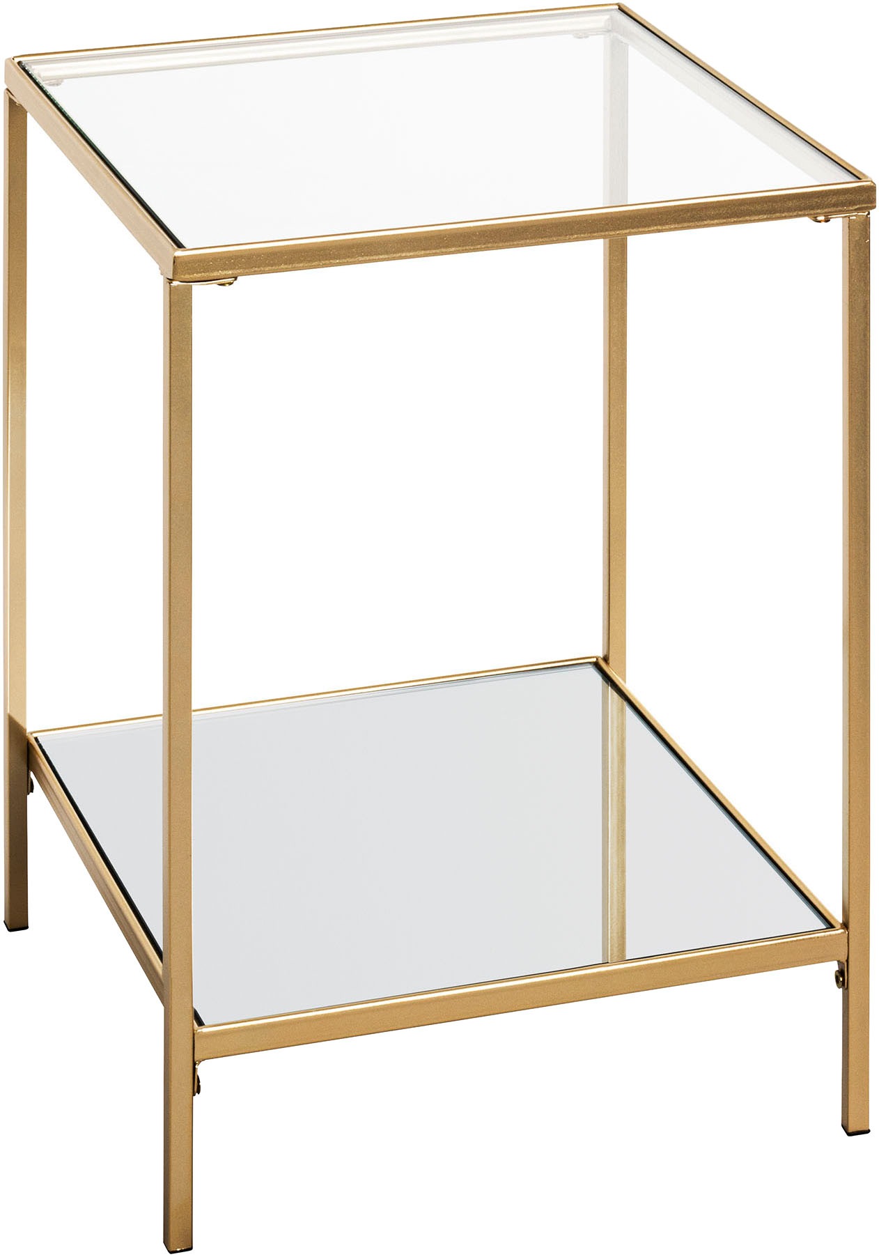 HAKU Beistelltisch »Sofatisch, Wohnzimmertisch« 1 Stk. tlg. quadratisch - aus Metall Gold B/T/H 39/39/55 cm