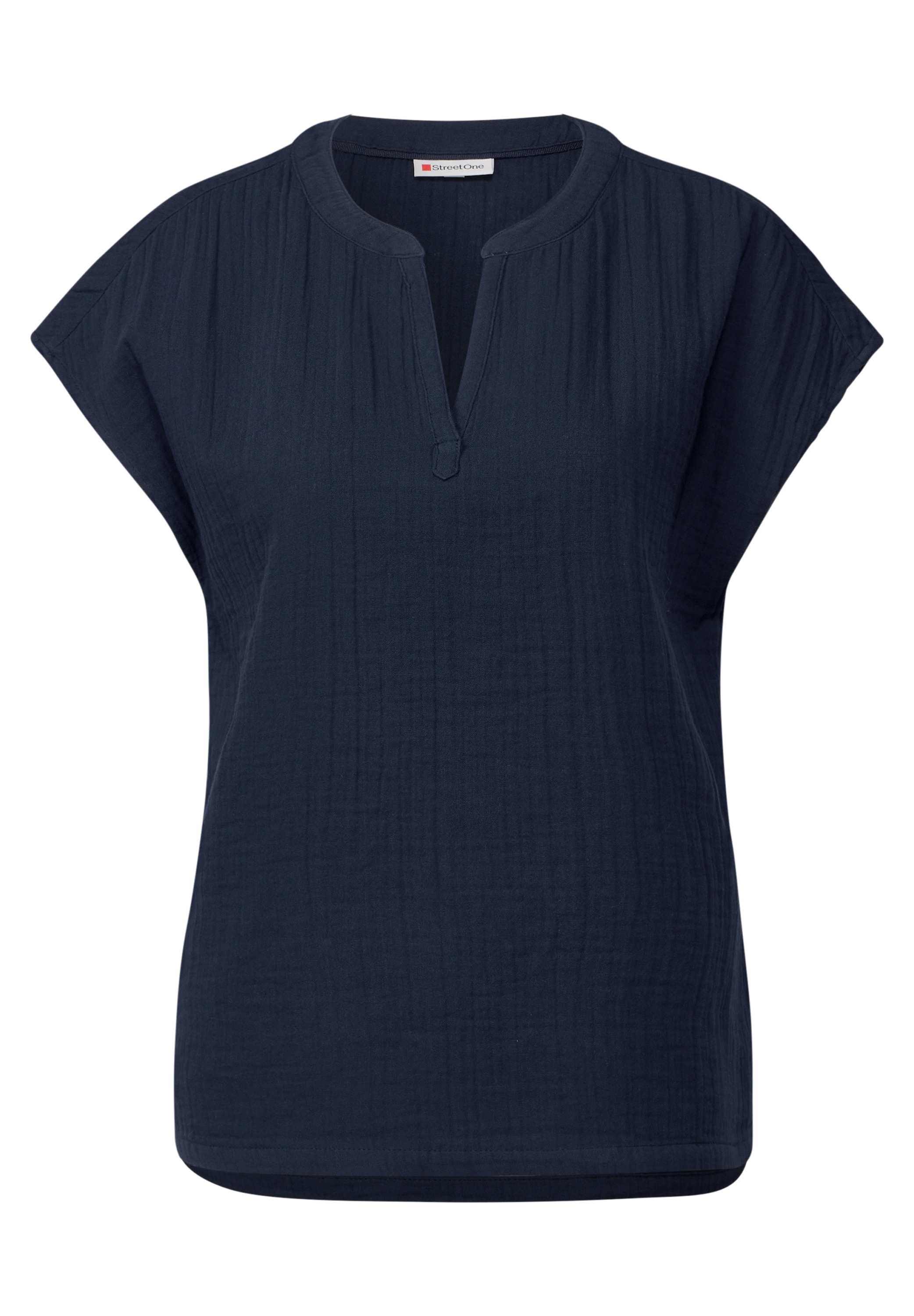 STREET ONE Hemdbluse, aus reiner Baumwolle