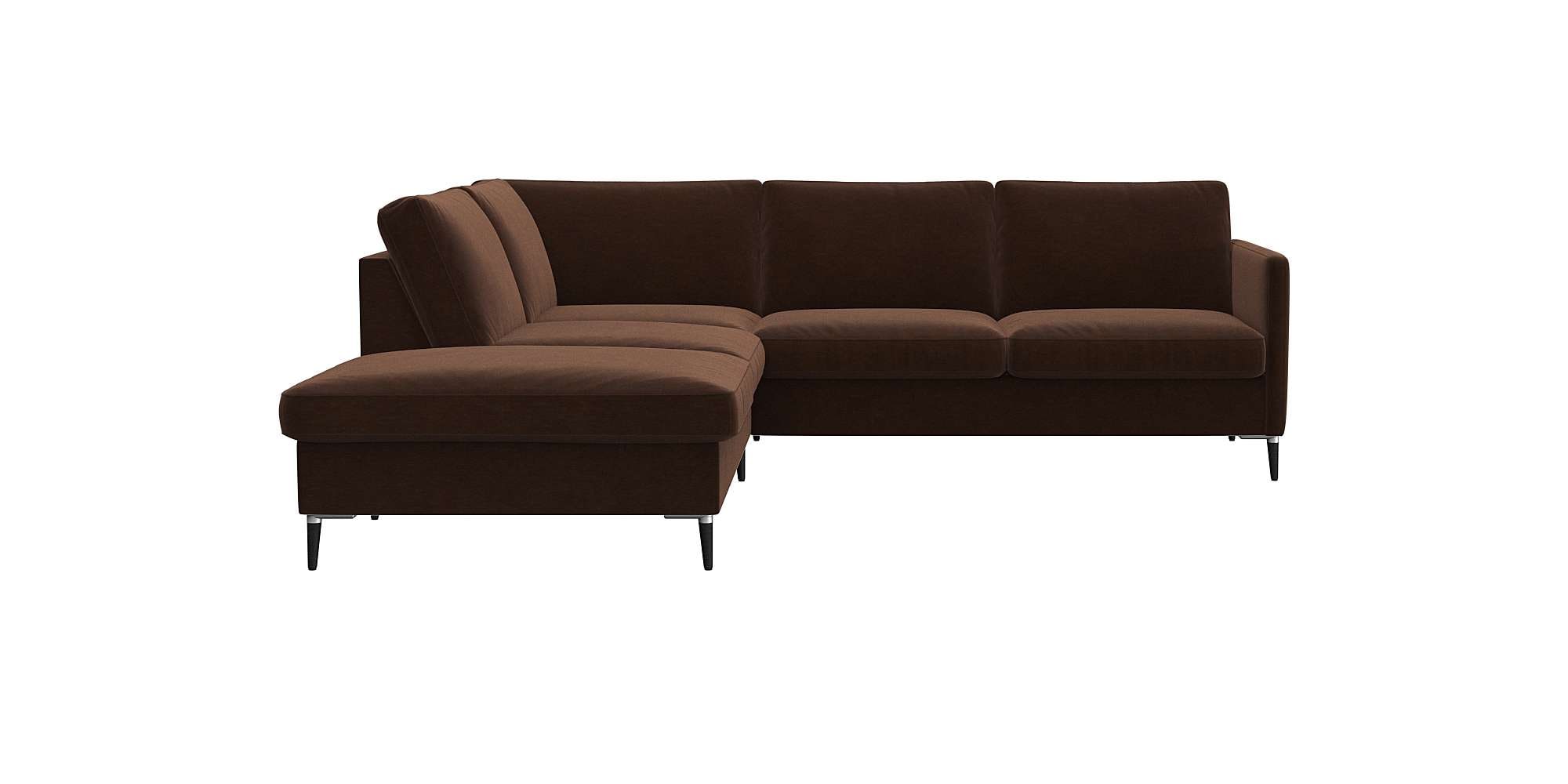 Ecksofa »Fiore, L-Form«, schmale Armlehnen, Füße Alu/schwarz, B/T 234/225cm,...