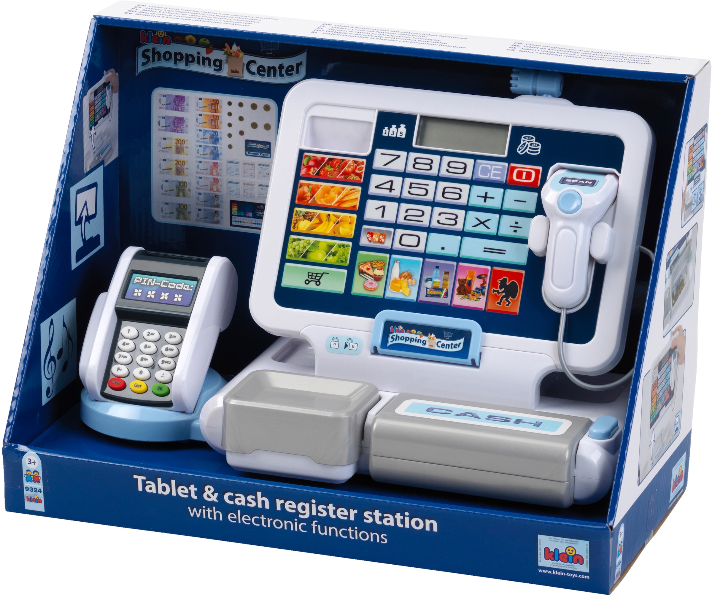 Klein Spielkasse »Shopping Center Tablet & Kassenstation«, mit elektronischen Funktionen