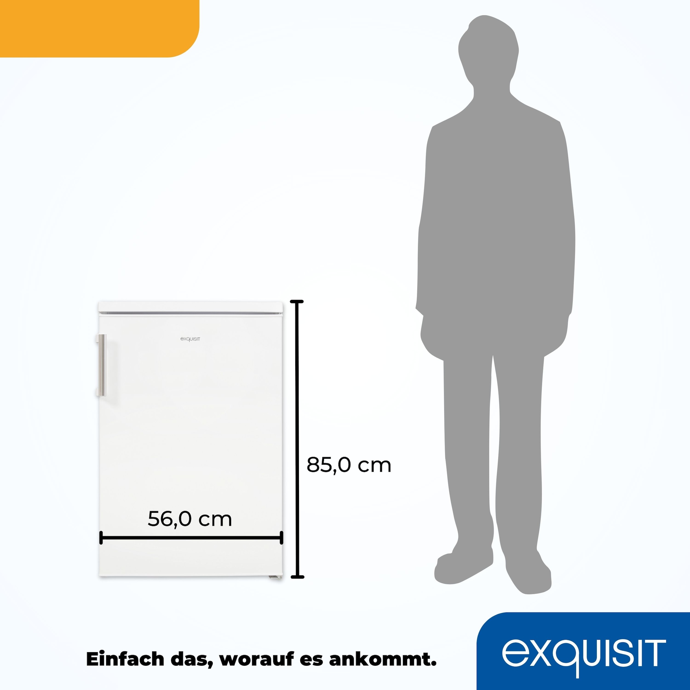 exquisit Kühlschrank »KS16-V-H-010D weiss«, Energieeffizienzklasse D, 133 Liter Nutzinhalt