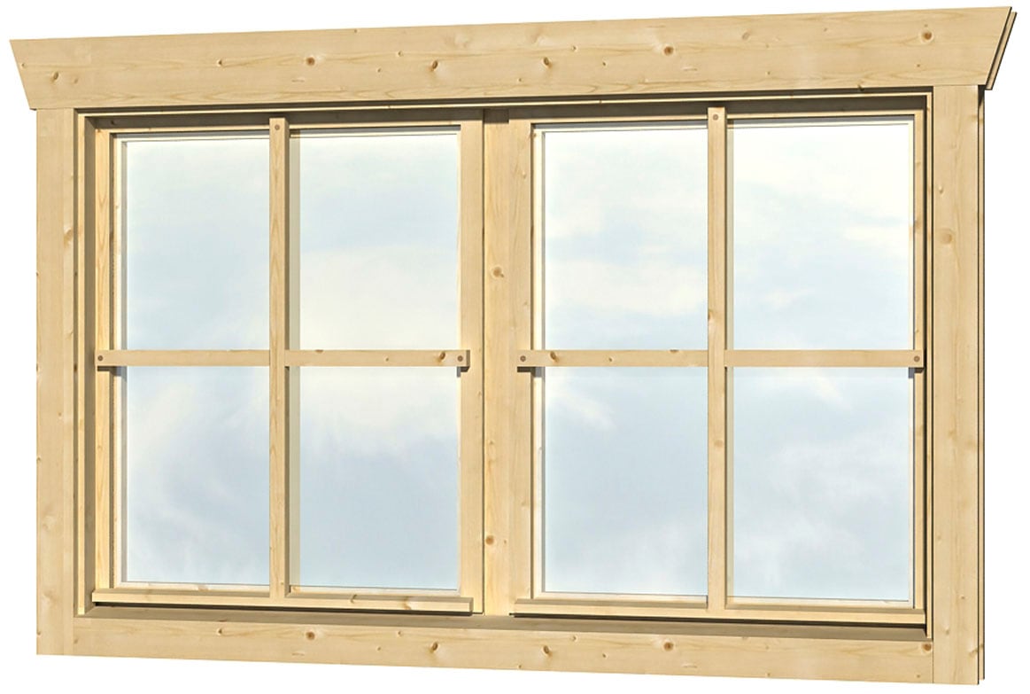 Skanholz Fenster "Doppelfenster", für 28 mm Gartenhäuser günstig online kaufen