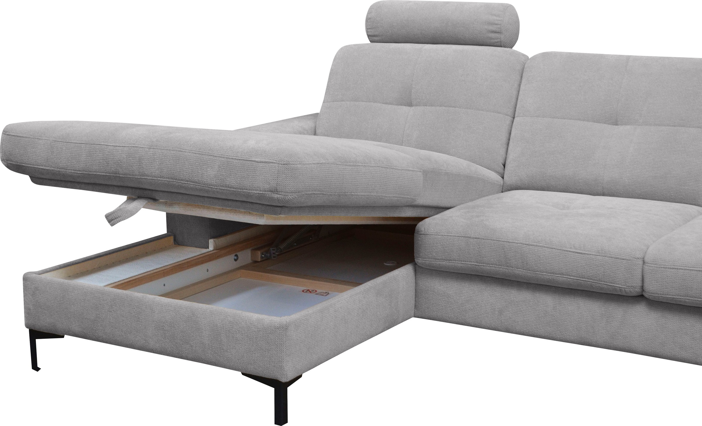 alina Ecksofa »Stelvia«, Inklusive Nackenstützen, Breite 254 cm