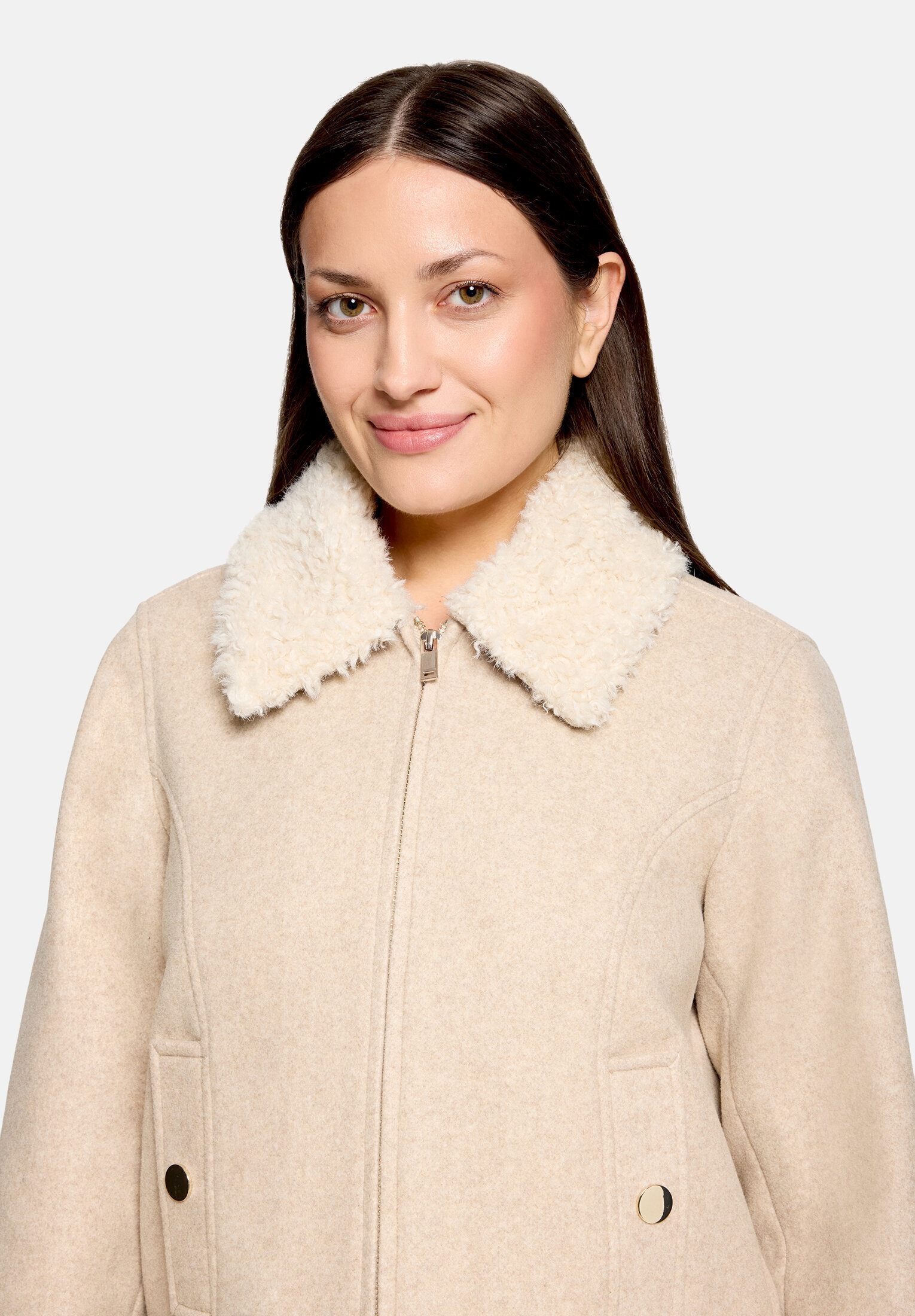 Cartoon Canvasjacke »Damen mit Kragen« ohne Kapuze