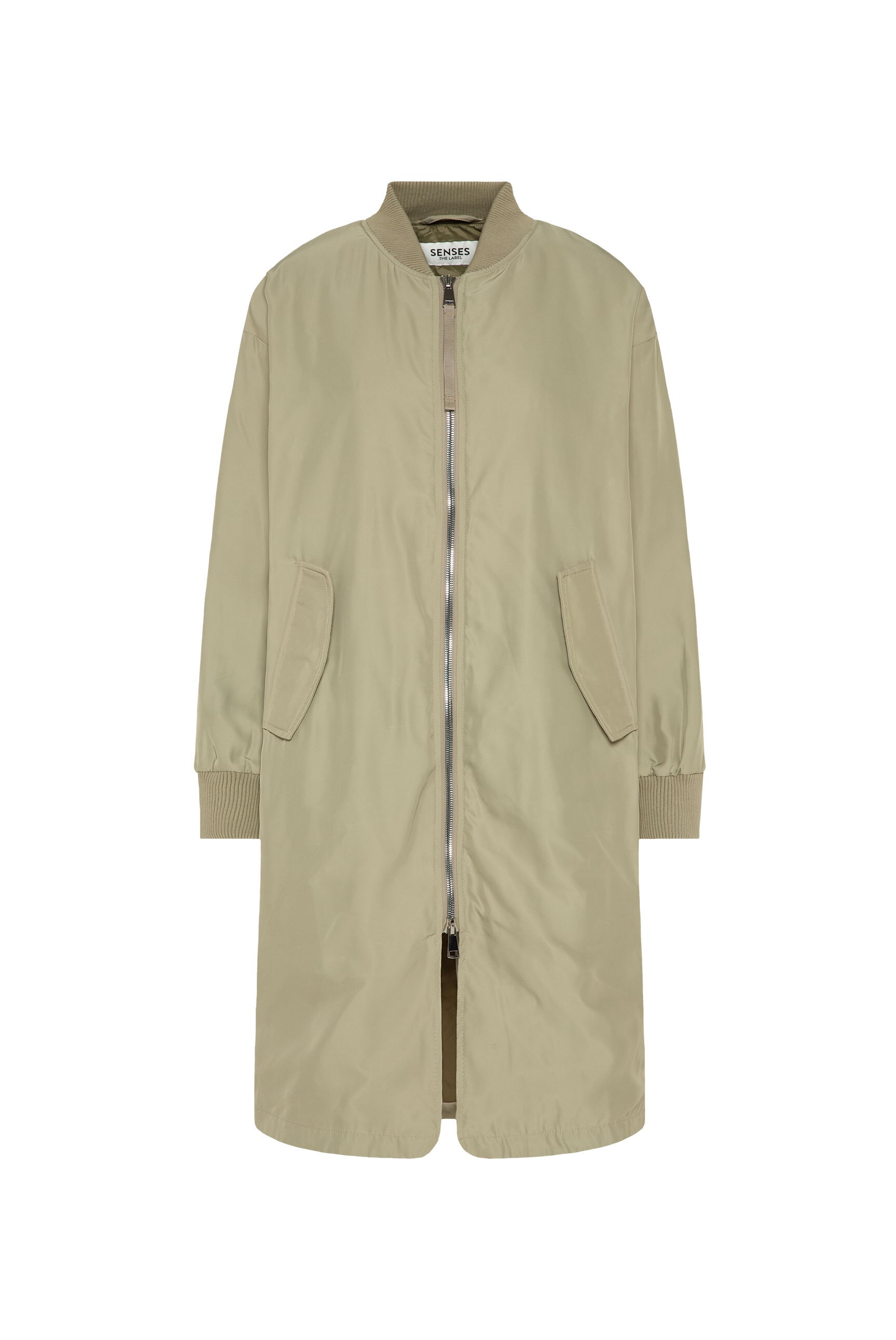 SENSES.THE LABEL Langjacke, ohne Kapuze, mit Two-Way-Zipper
