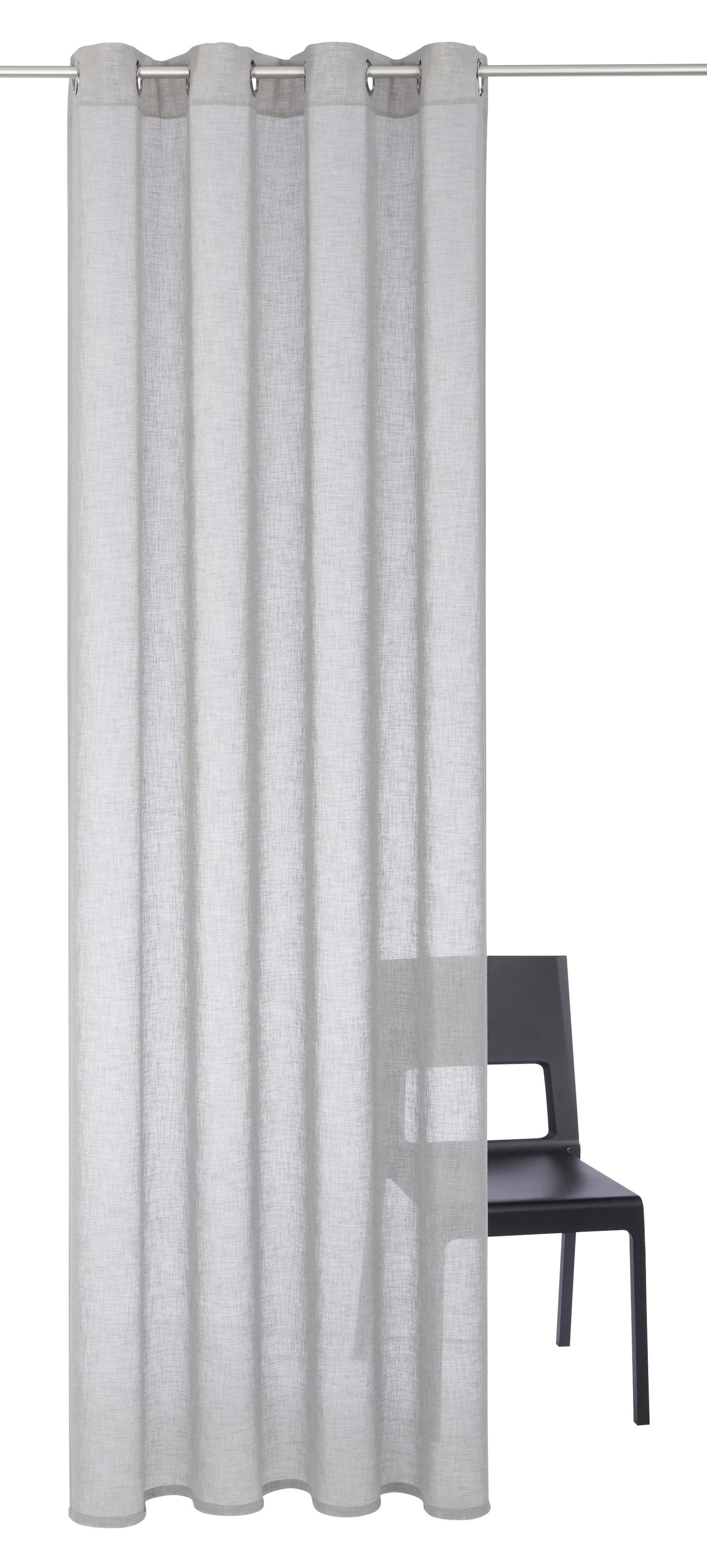 OTTO home Gardine "Fiete" Ösen 1 Stk. tlg. Leinen Optik, monochrom, basic, günstig online kaufen