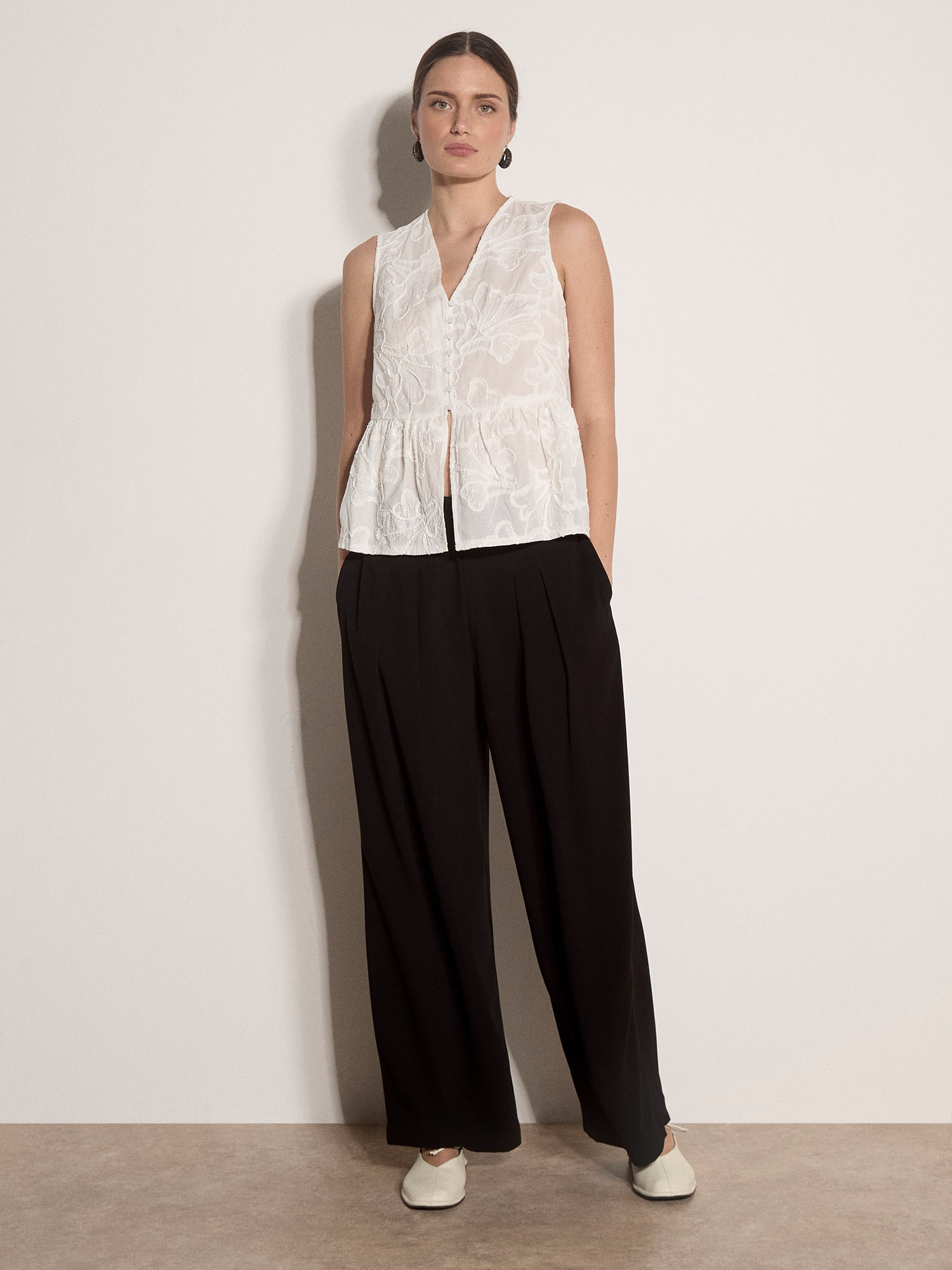 Apricot Shorts "Schmale Hose" mit weitem Bein