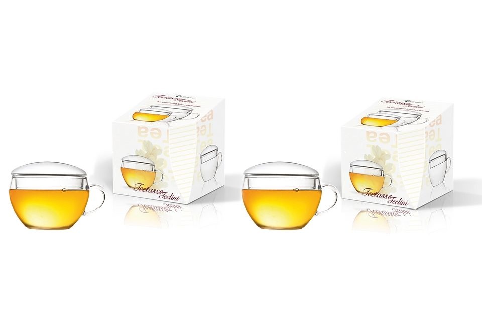 Creano Tasse »Teelini«, (Set, 2 tlg.), Mit integriertem Glasdeckel, 2-teilig kaufen