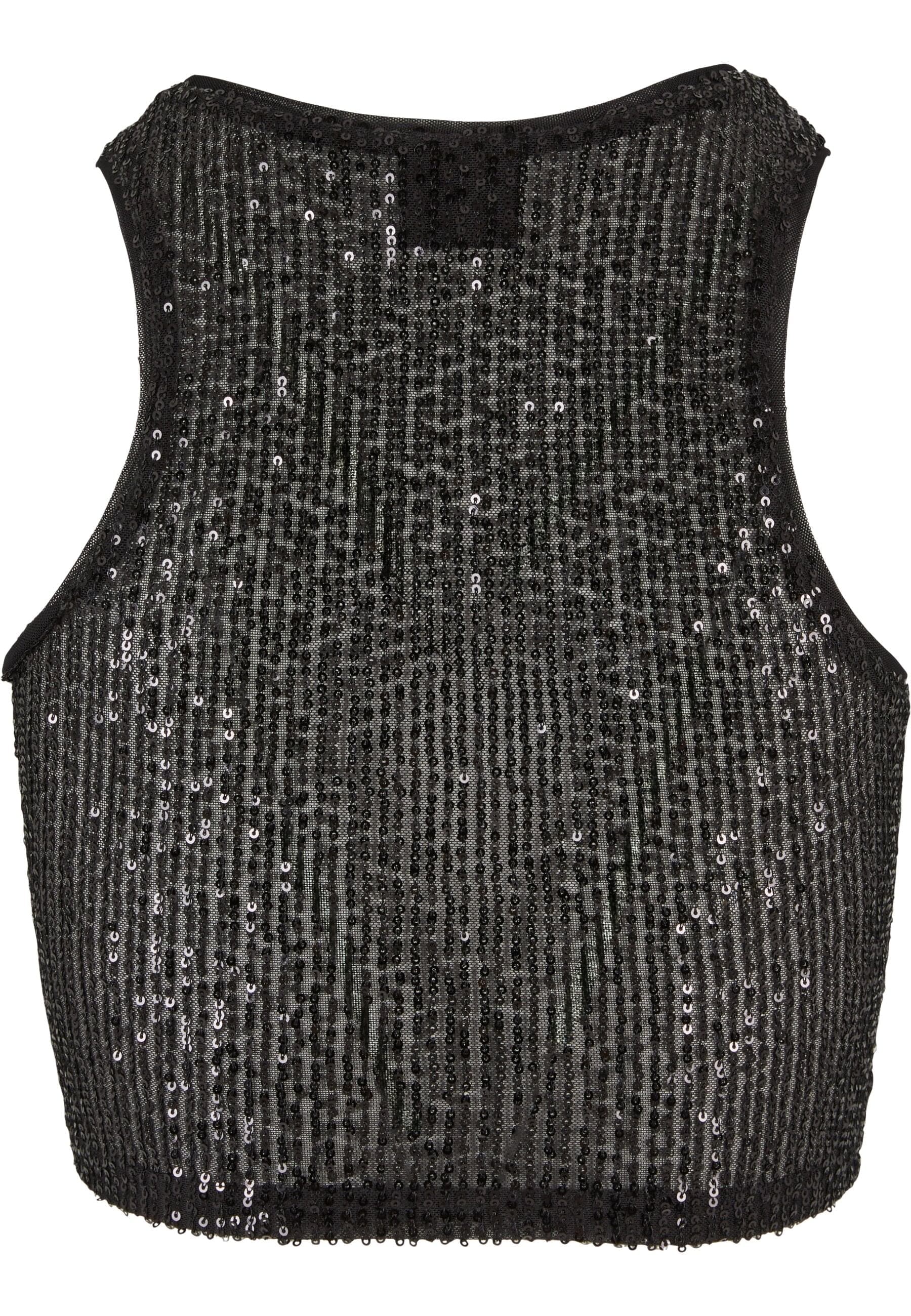 URBAN CLASSICS Muskelshirt »Urban Classics Ladies Sequins Cropped Top«, (1 tlg.)