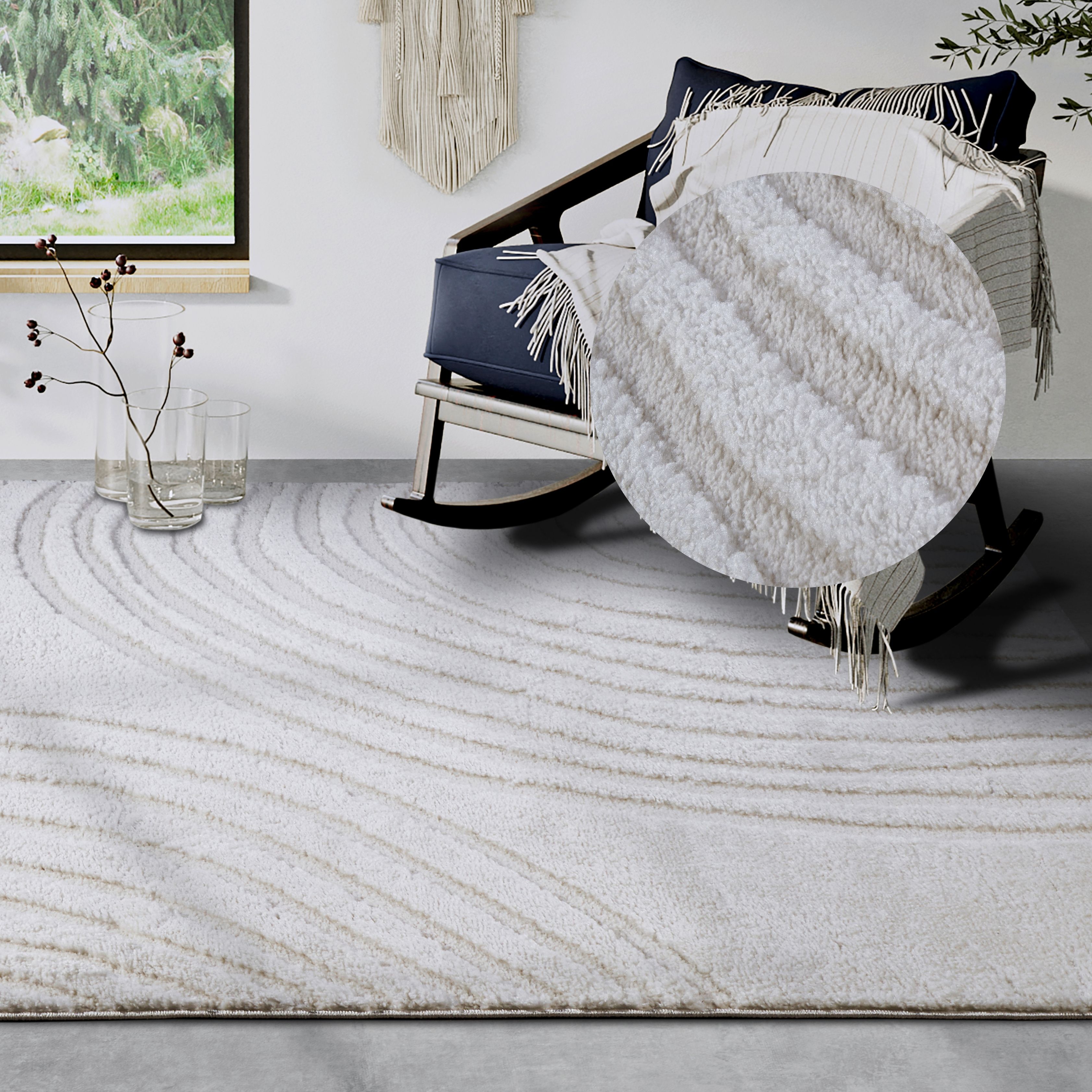 ELLE DECORATION Designteppich "Pigment" rechteckig 18 mm Höhe Hochflor, Shaggy, Läufer, weich, Langflor, modern, Hoch Tief Effekt