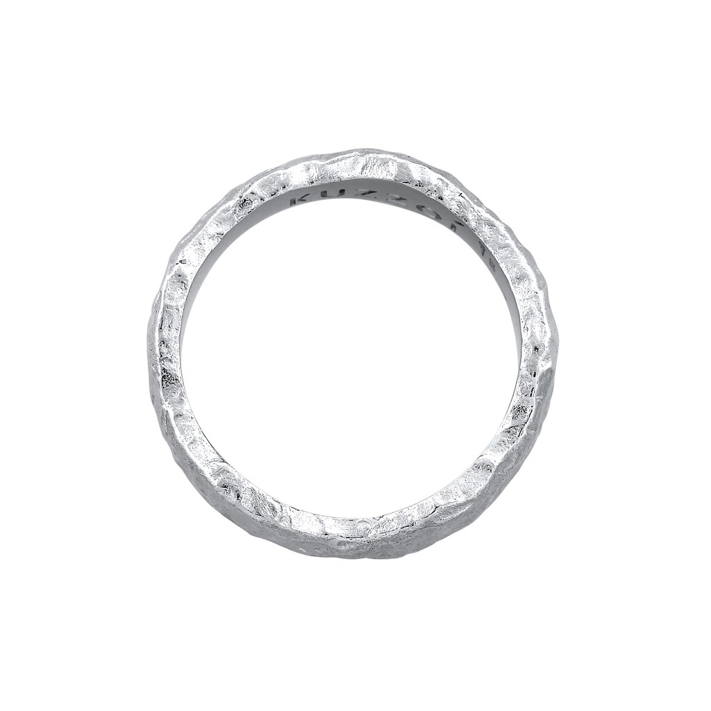 Kuzzoi Silberring »Herren Bandring Organic Struktur 925 Silber«