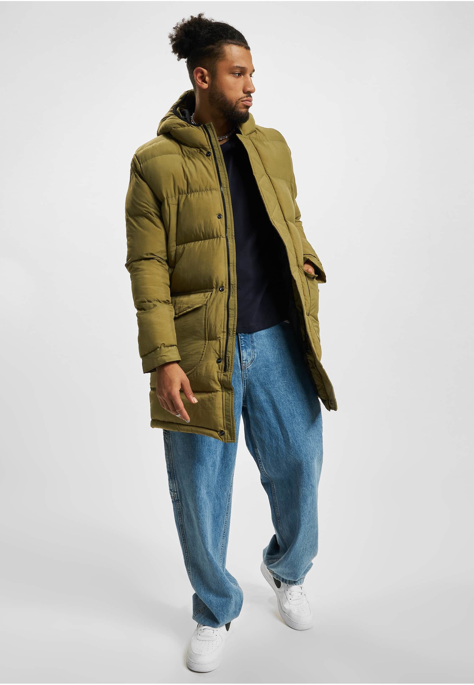 2Y Premium Winterjacke »2Y Premium Herren 2Y Long Puffer Jacket« 1 Stk. tlg. mit Kapuze