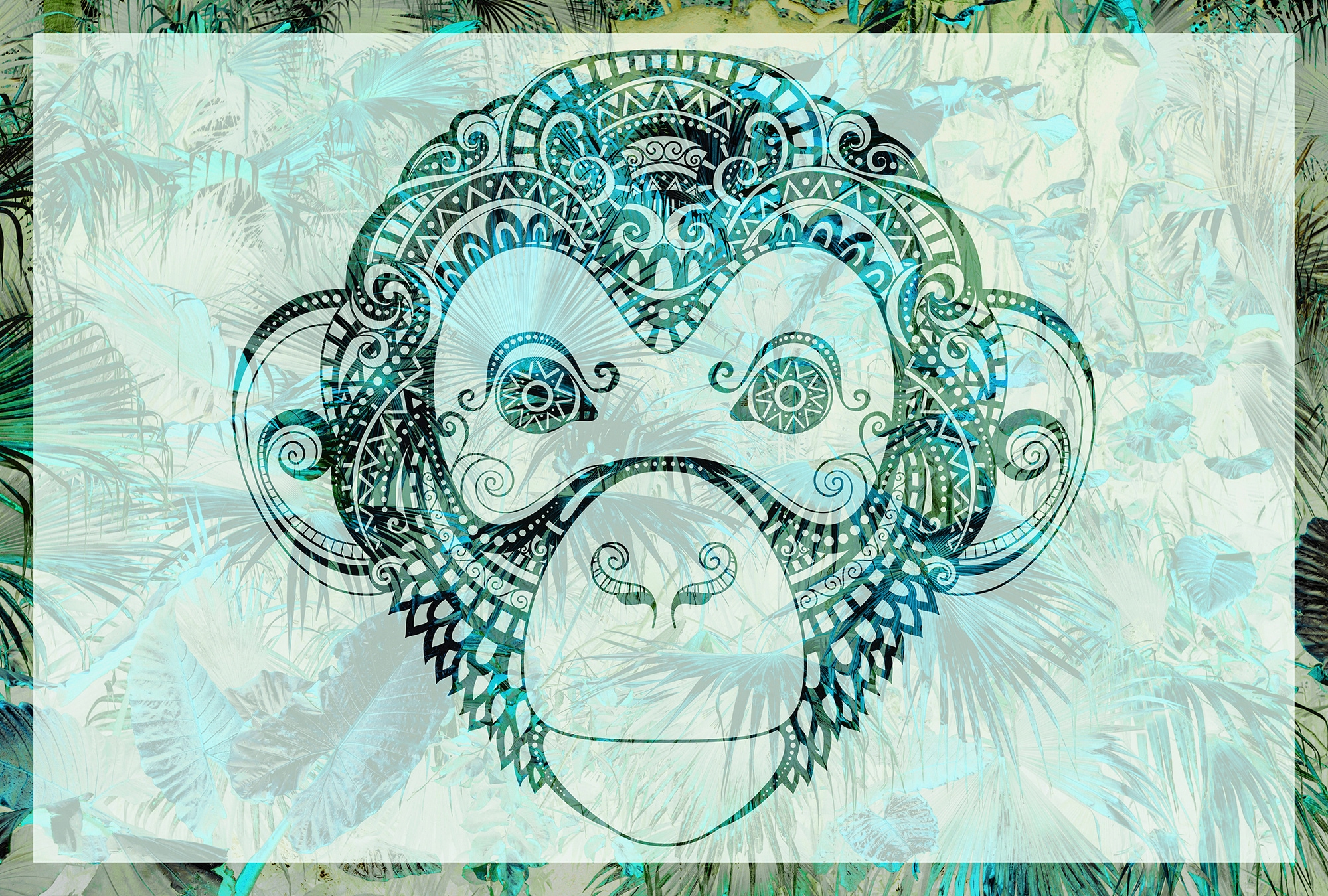 Architects Paper "Atelier 47 Monkey Pattern 1" orientalisch glatt Vlies, Wand, Schräge, Decke