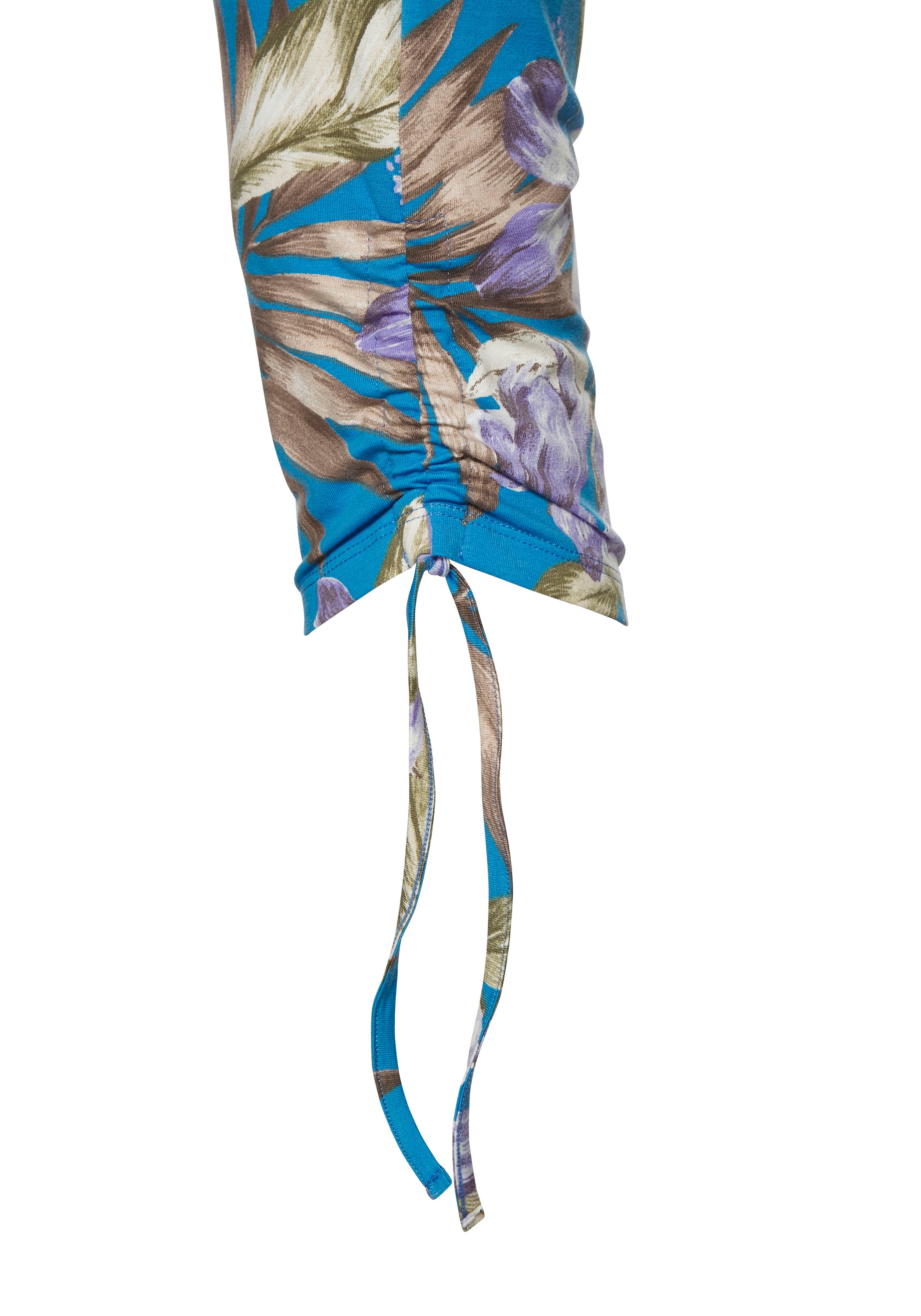 LASCANA Caprileggings, mit seitlicher Raffung und Allover-Druck, 3/4-Länge, Stretch