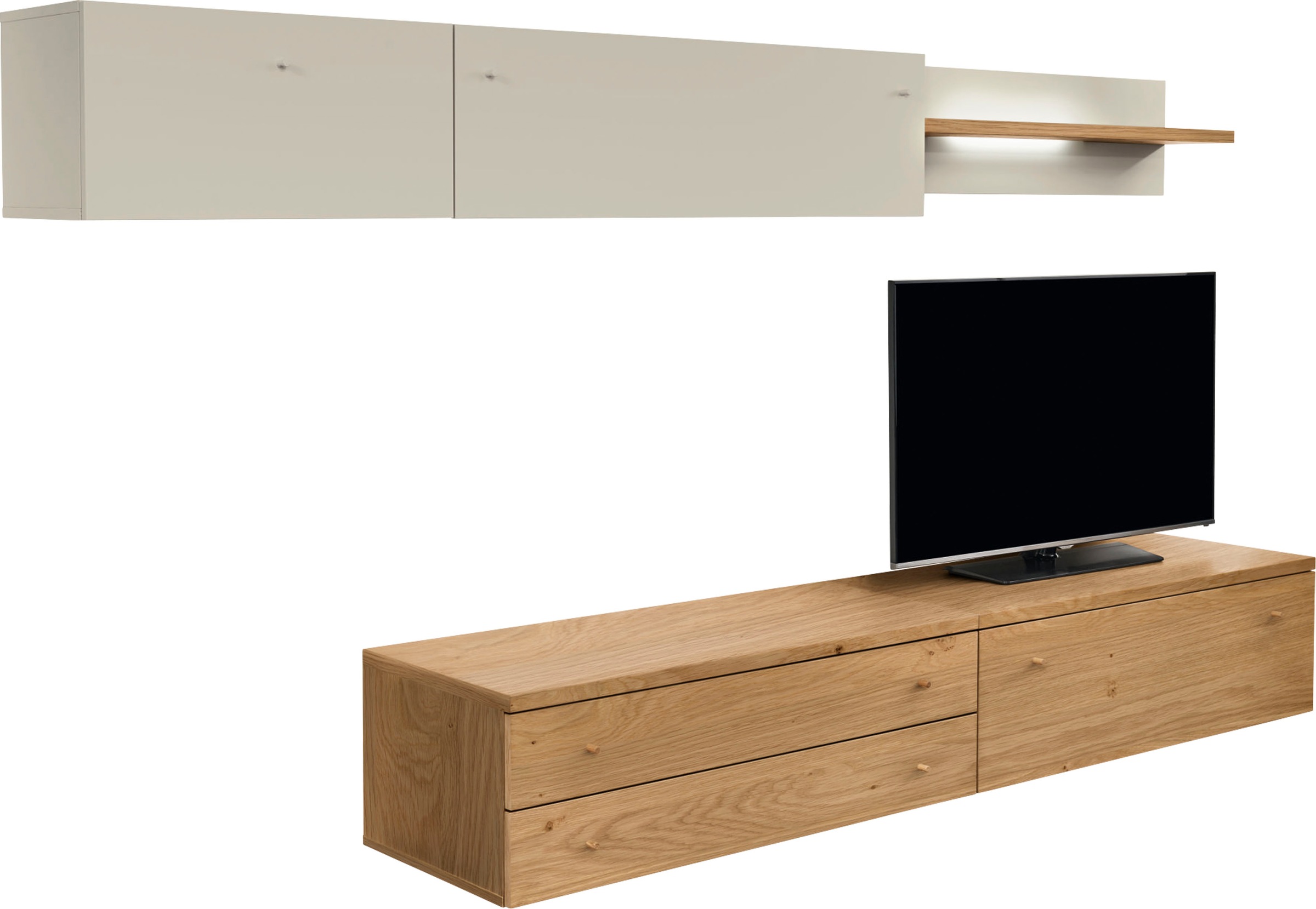 now! by hülsta Wohnwand »now time«, bestehend aus 2 Lowboards, zwei Hängeelemente,... kaufen