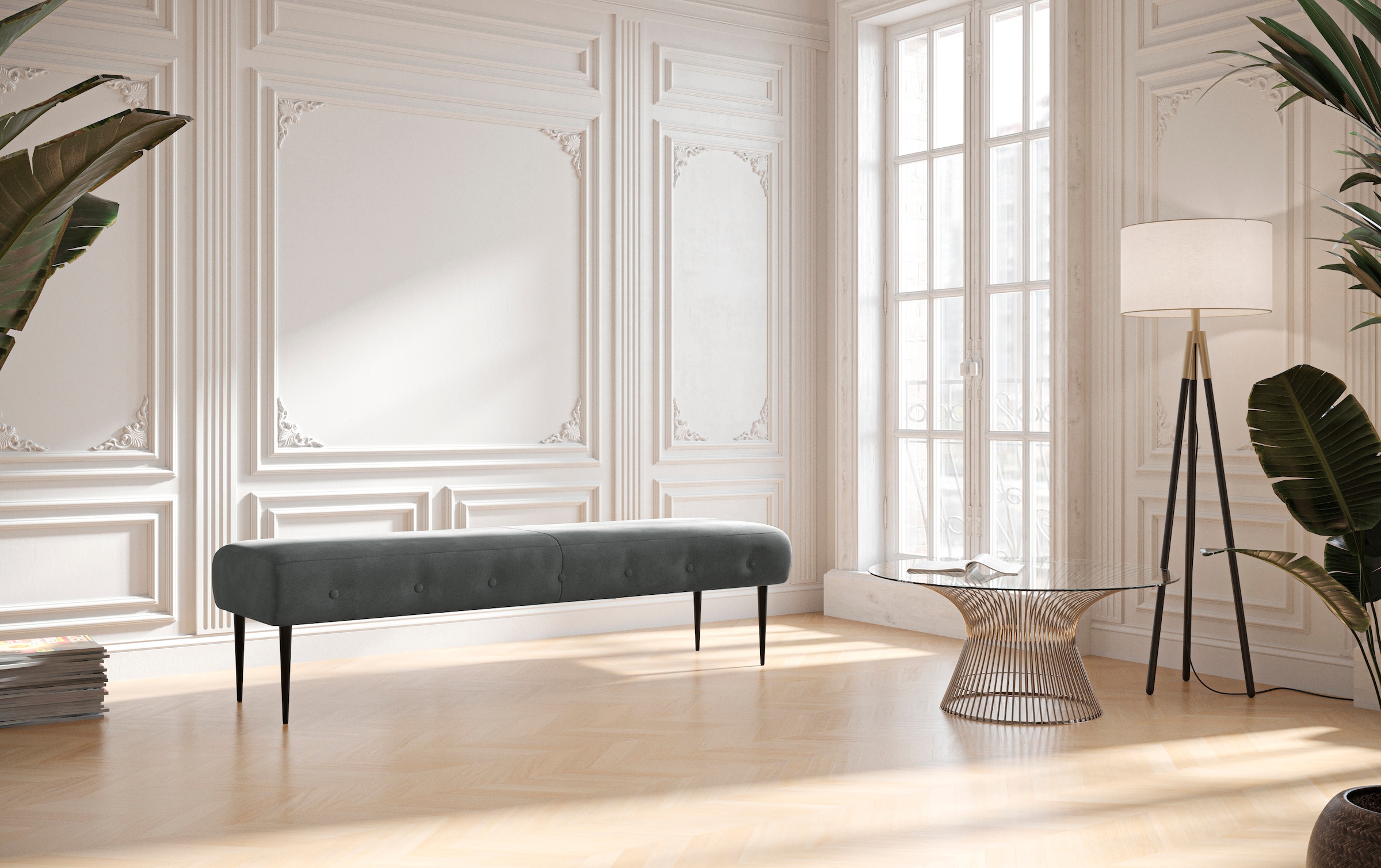 Home affaire 3-Sitzer "Amber" mit Knopfheftung,in verschieden Stoffarten günstig online kaufen