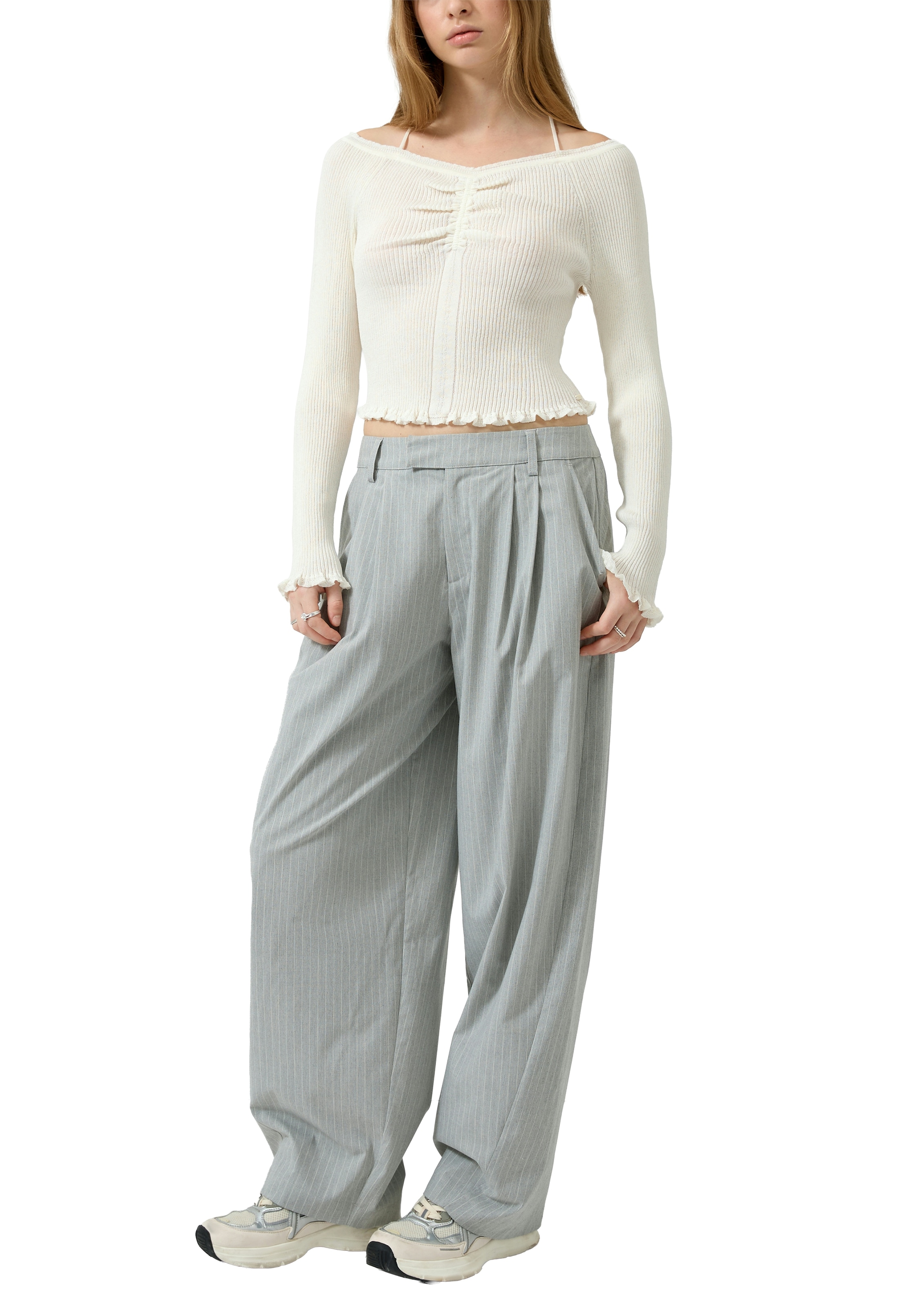 QS Stoffhose  mit Streifen Muster