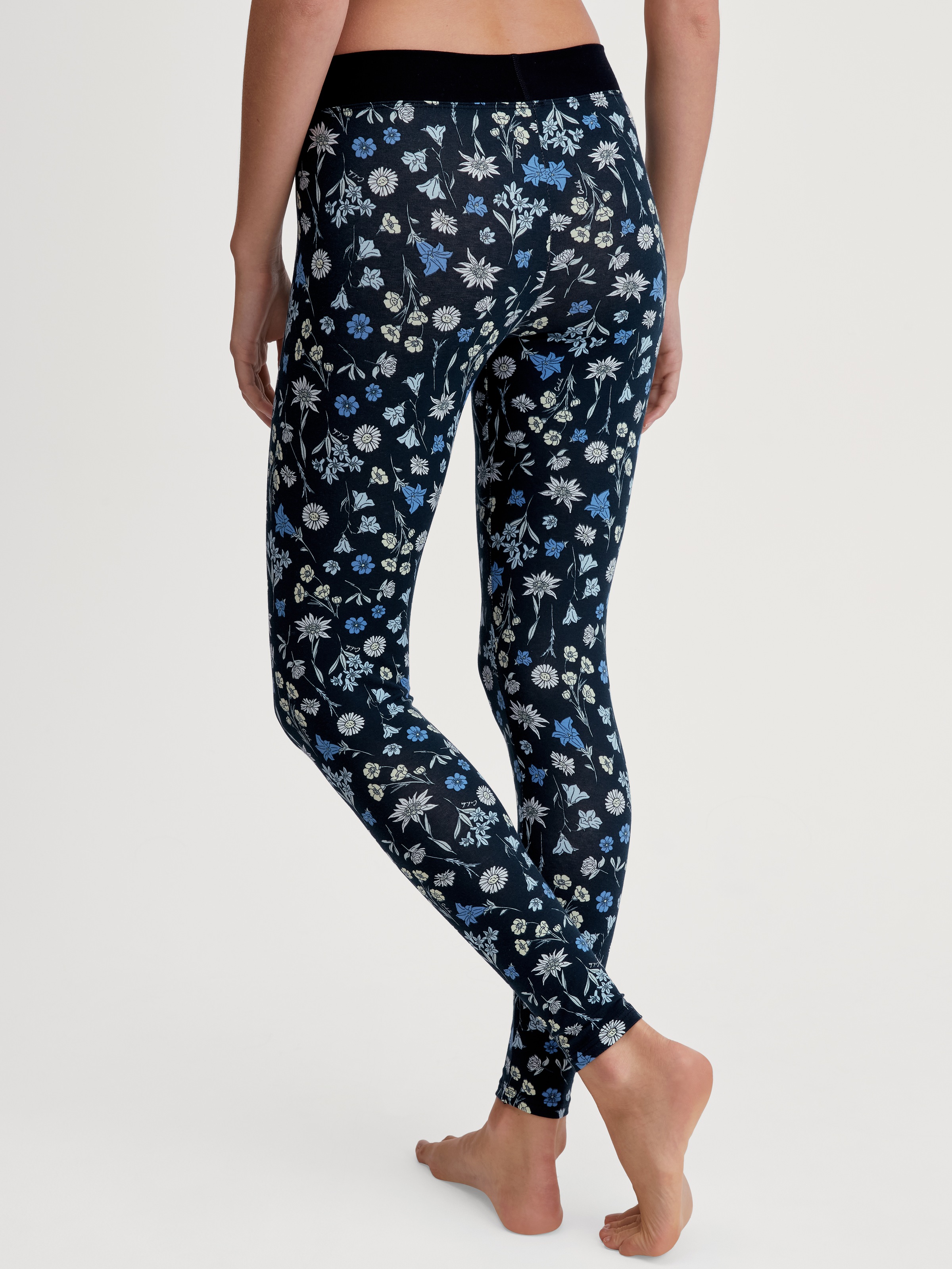 Thumbnail - CALIDA Leggings "Elastic Trend" floraler Print, Baumwollmix, weicher elastischer Bund, bequem