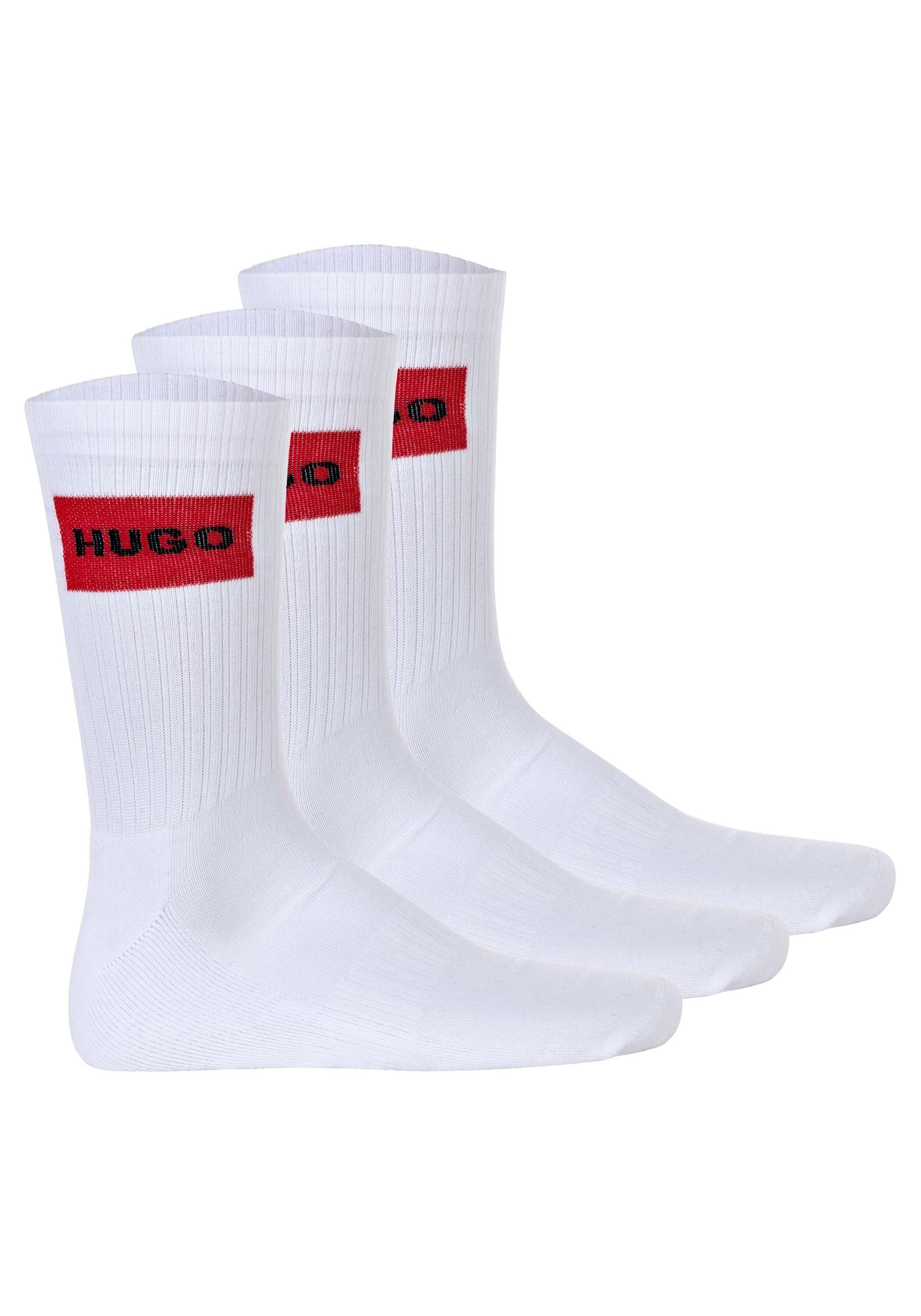 HUGO Socken "Socken 3P QS RIB LABEL CC 3er Pack" günstig online kaufen