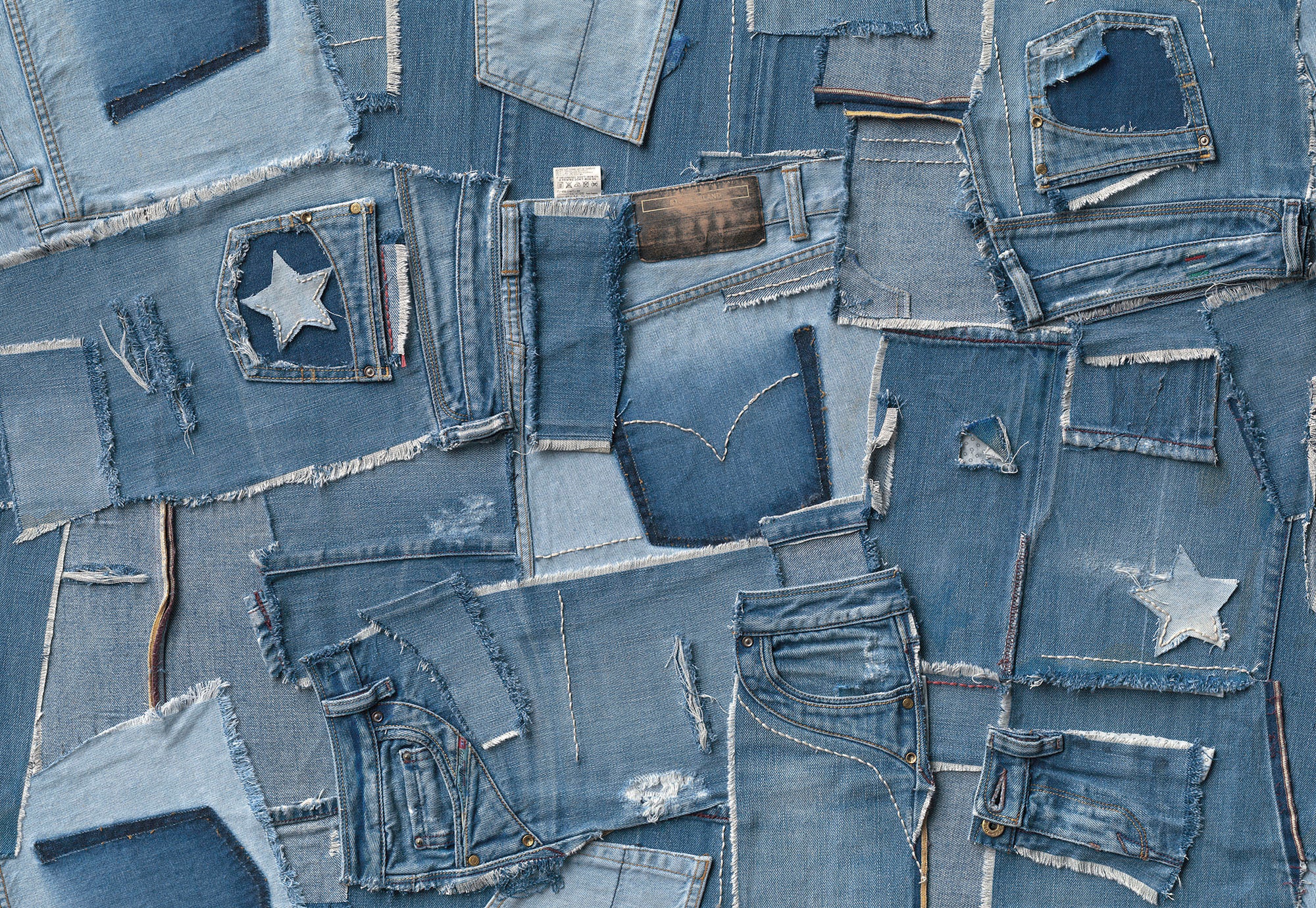 Komar Fototapete »Papier Fototapete - Jeans - Größe 368 x 254 cm«, bedruckt