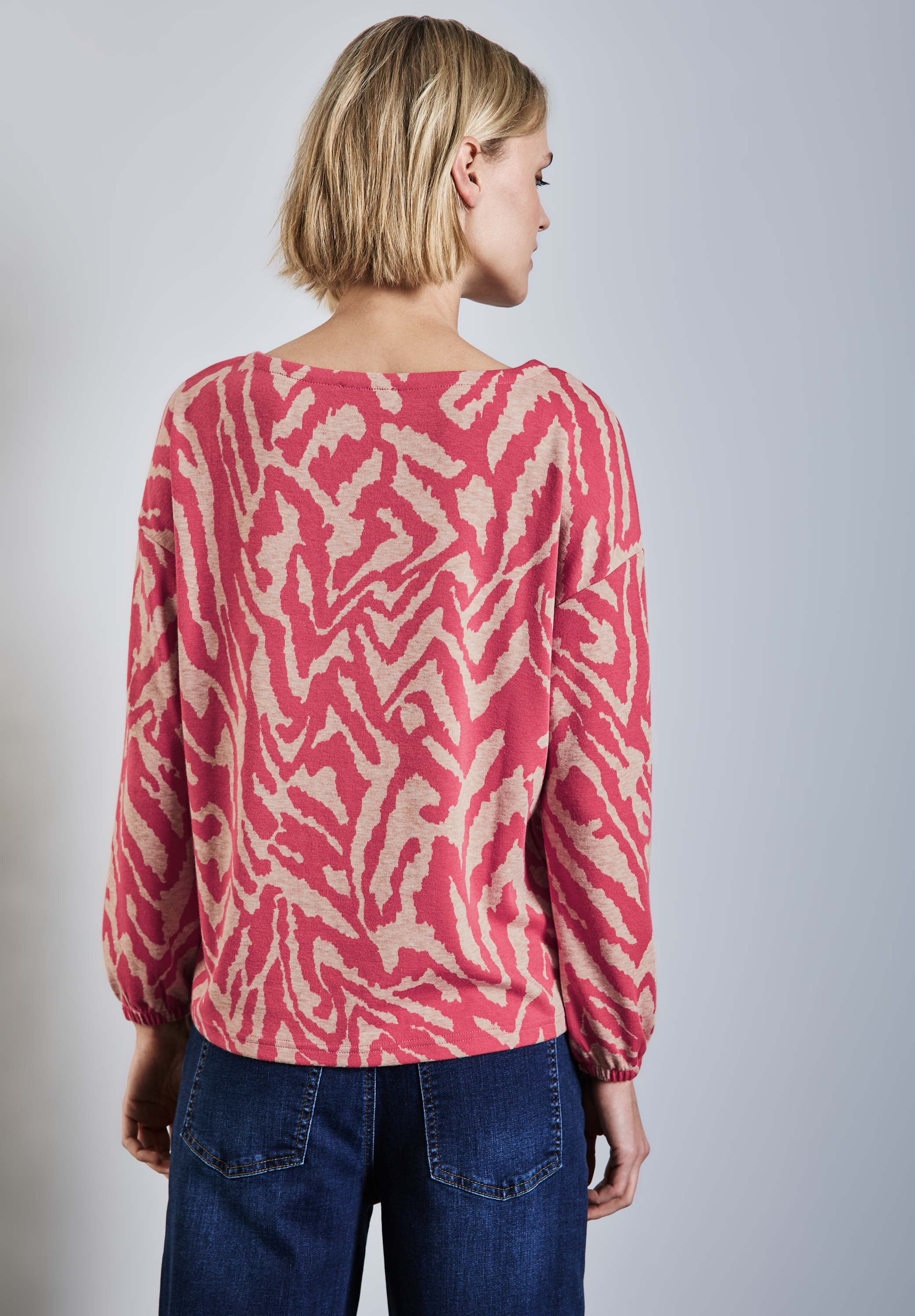 STREET ONE Langarmshirt, mit U-Boot-Ausschnitt