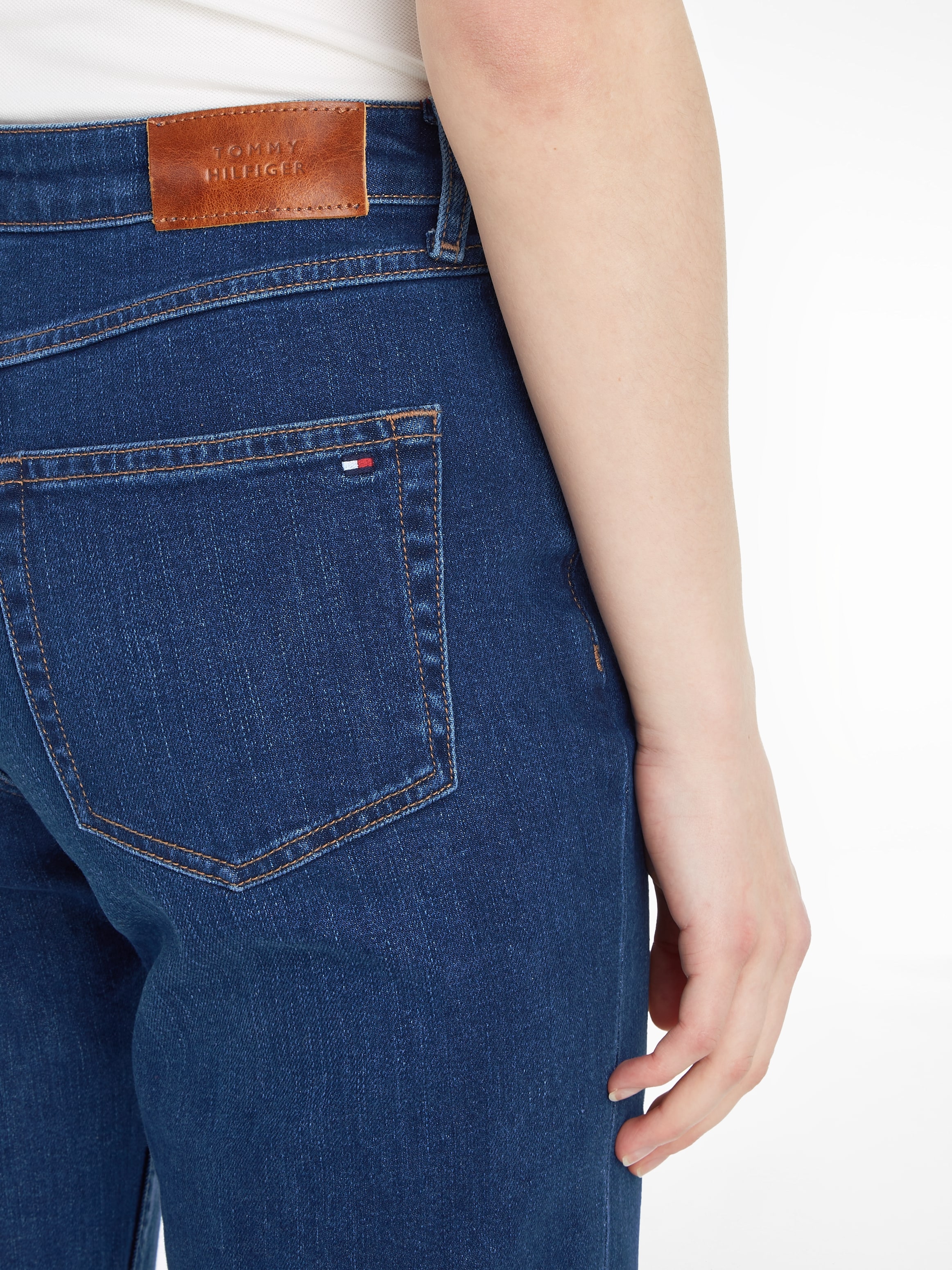 online Straight-Jeans, Hilfiger | Hilfiger Tommy Logo-Badge BAUR Tommy mit kaufen