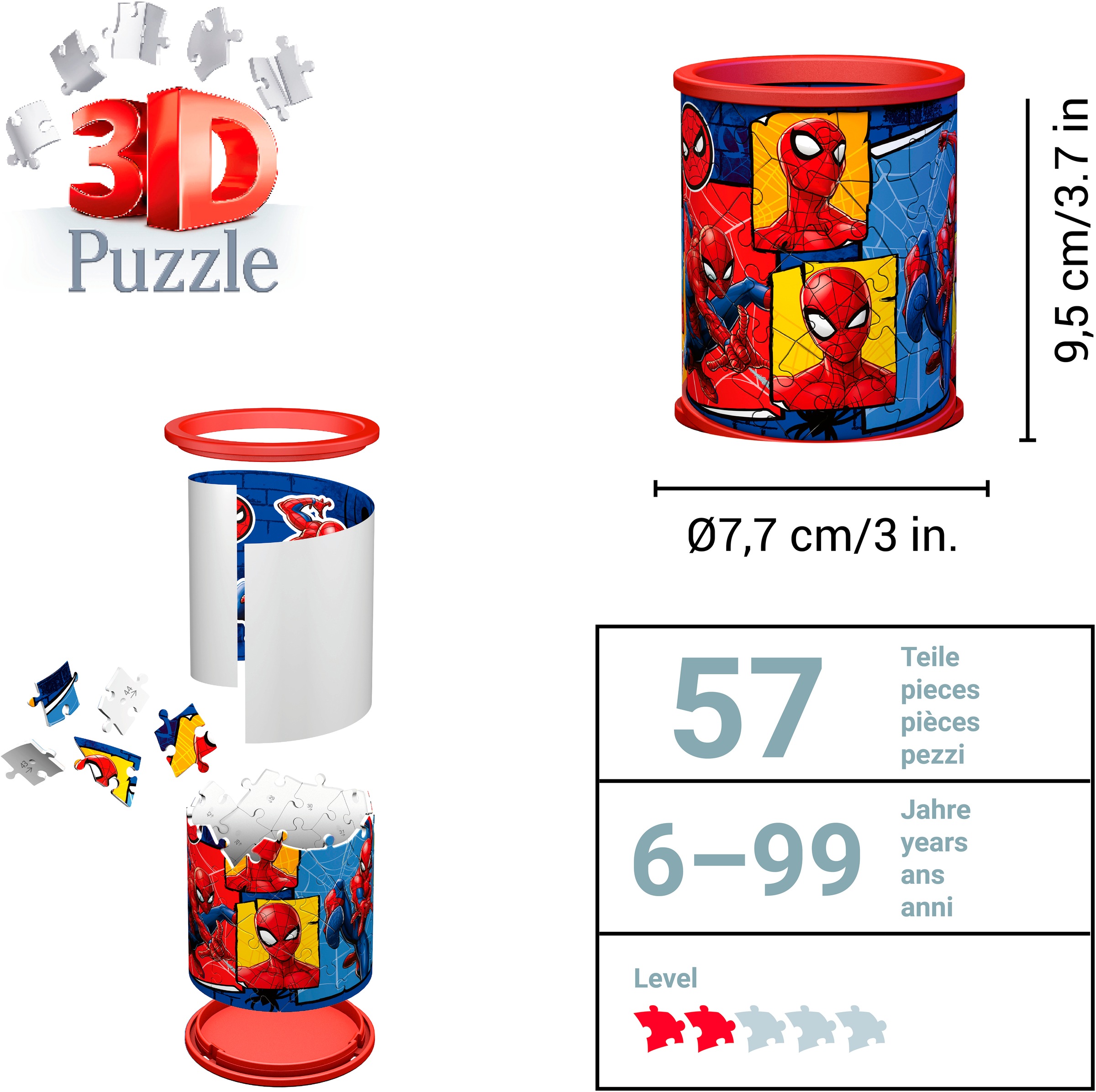 Ravensburger 3D-Puzzle »Stiftehalter Spider-Man« Made in Europe