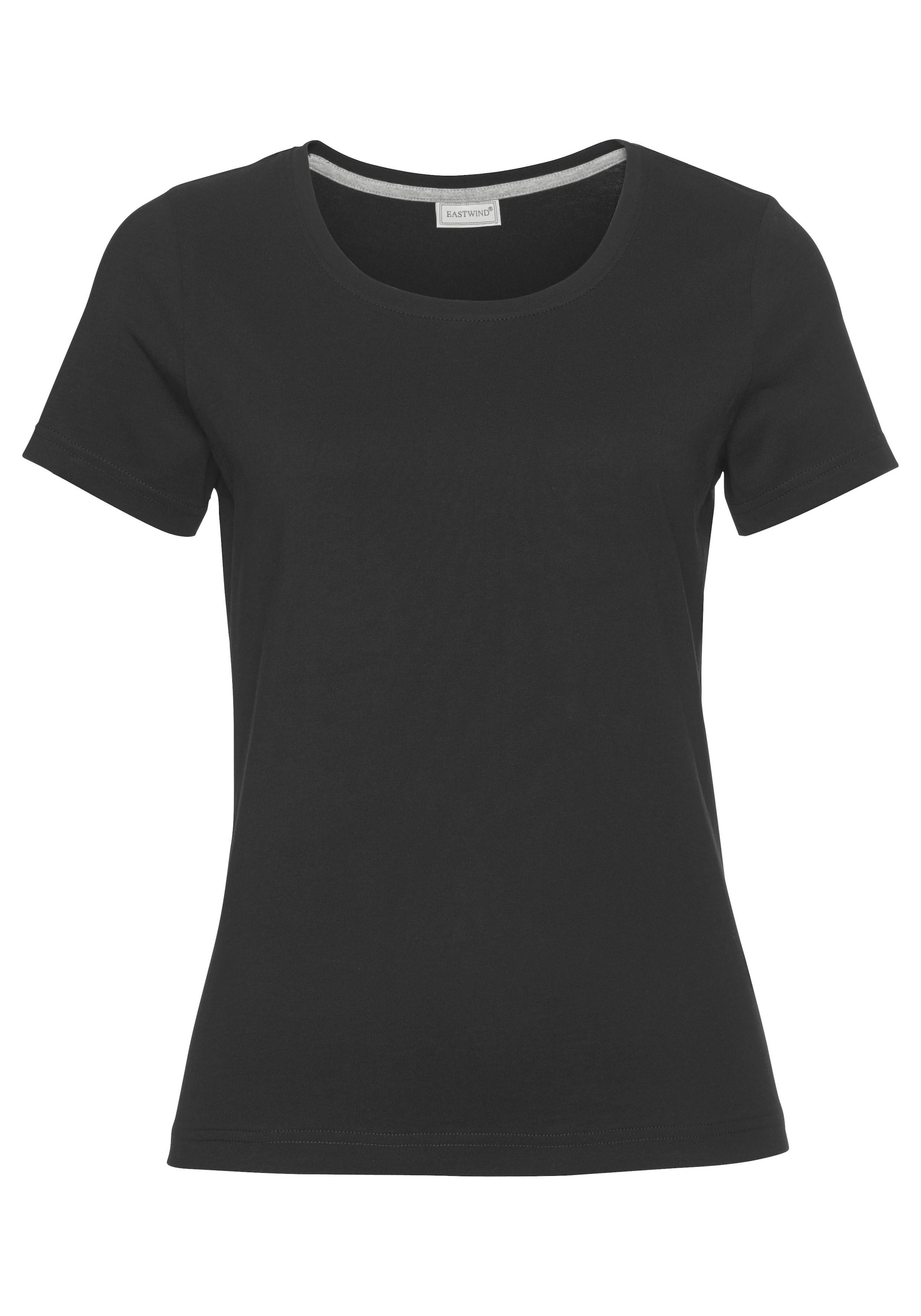 Eastwind T-Shirt, (Packung, 3 tlg., 3er-Pack), Kurzarm, hüftlang, für die Freizeit, aus Baumwolle