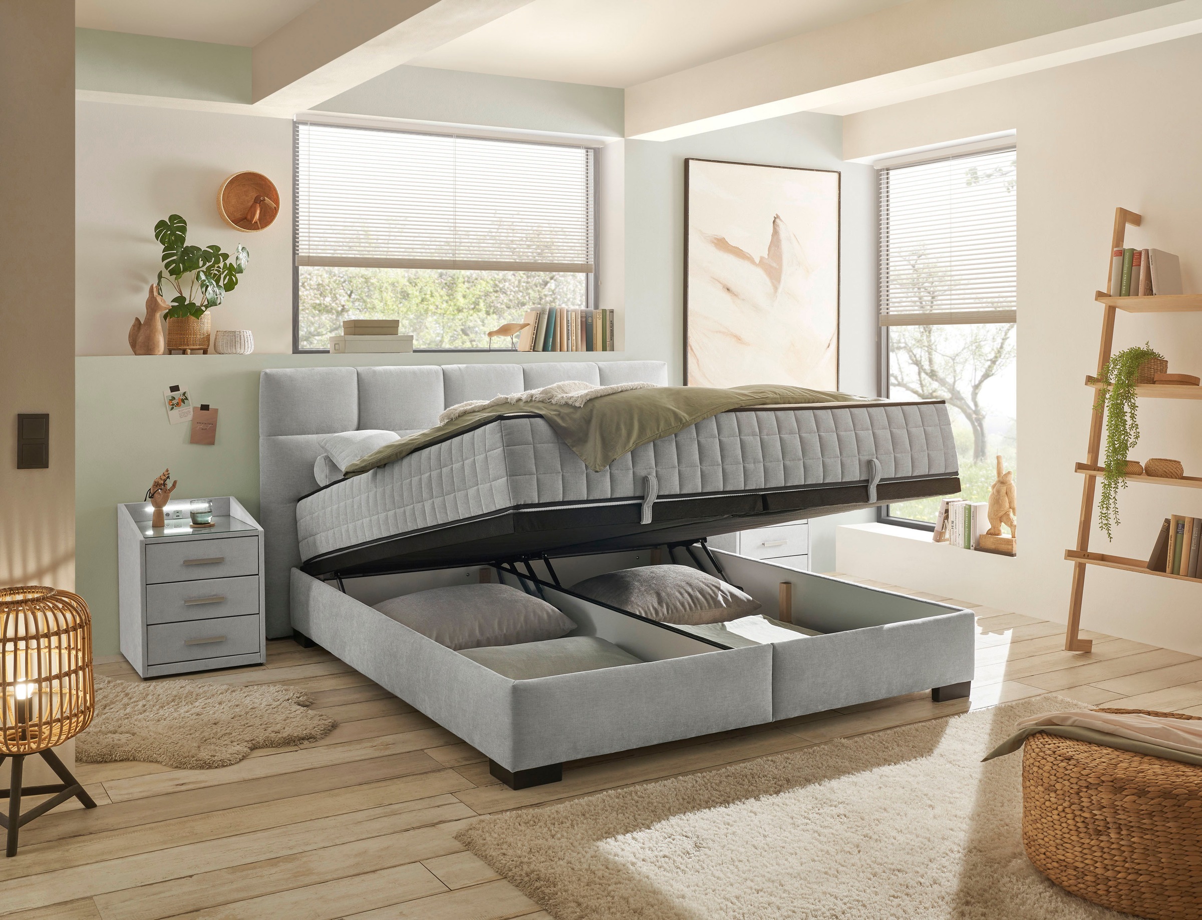 ED EXCITING DESIGN Boxbett »Nagol«, mit Bettkasten, mit Wendematratze, erhältlich in verschiedenen Breiten