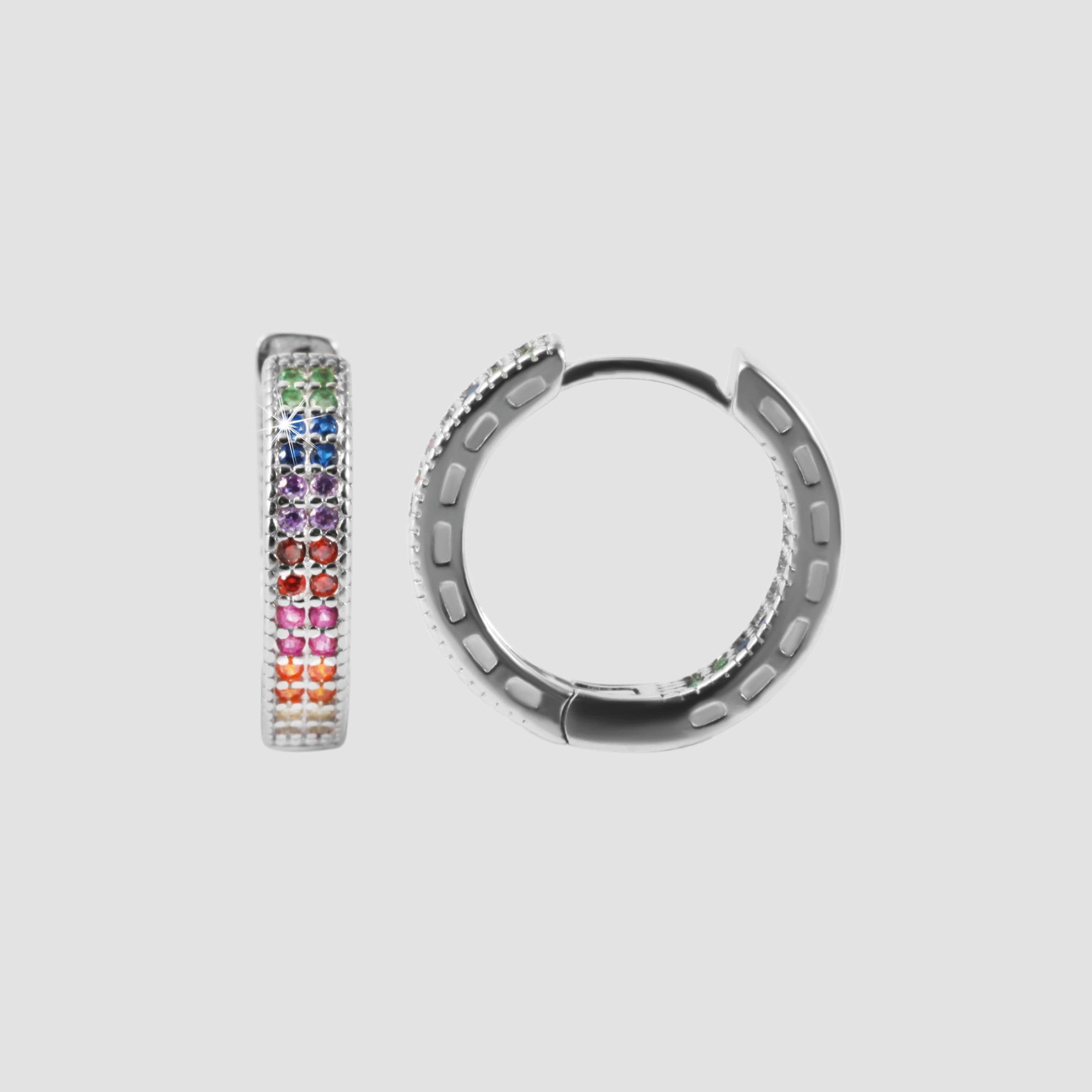 Adelia´s Klappcreolen »Ohrringe – Klappcreole aus 925 Silber mit Zirkonia« Ein stilvolles Geschenk für besondere Momente