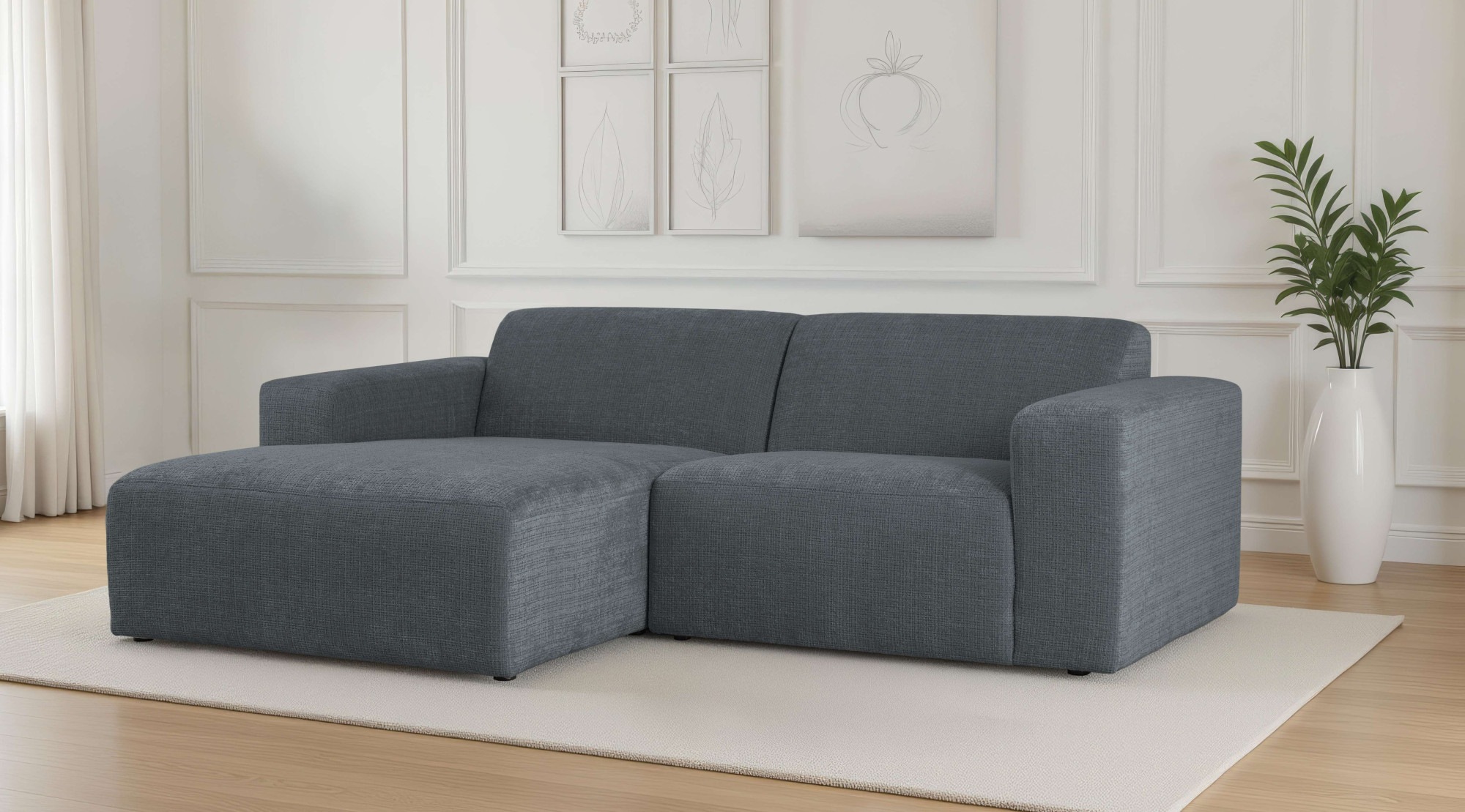 OTTO home Ecksofa "Koa, 228 cm, L-Form, Modulsofa in Cord, Chenille, Strukt günstig online kaufen