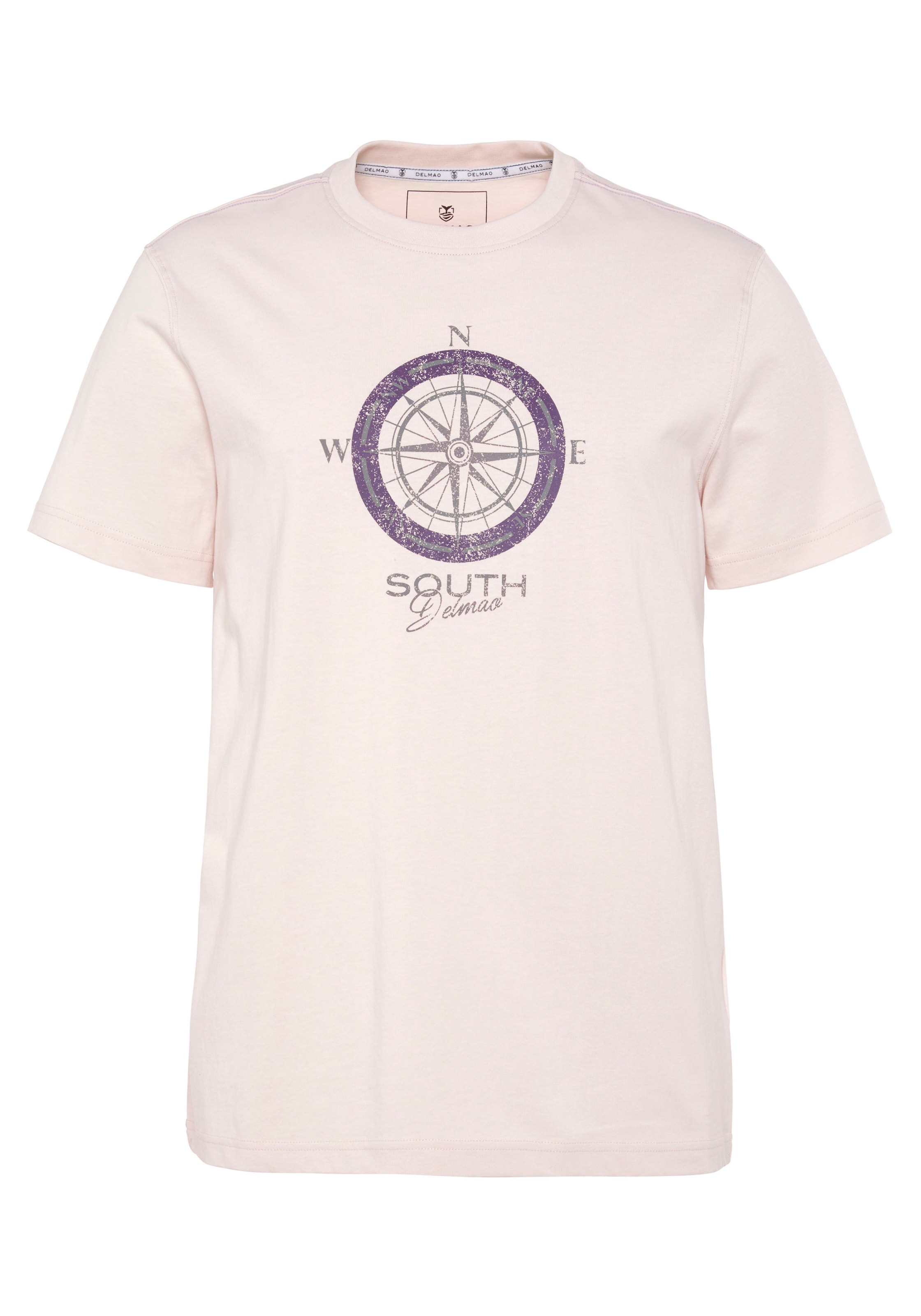 DELMAO T-Shirt, Kurzarm, bedruckt, Rundhals, aus Baumwolle