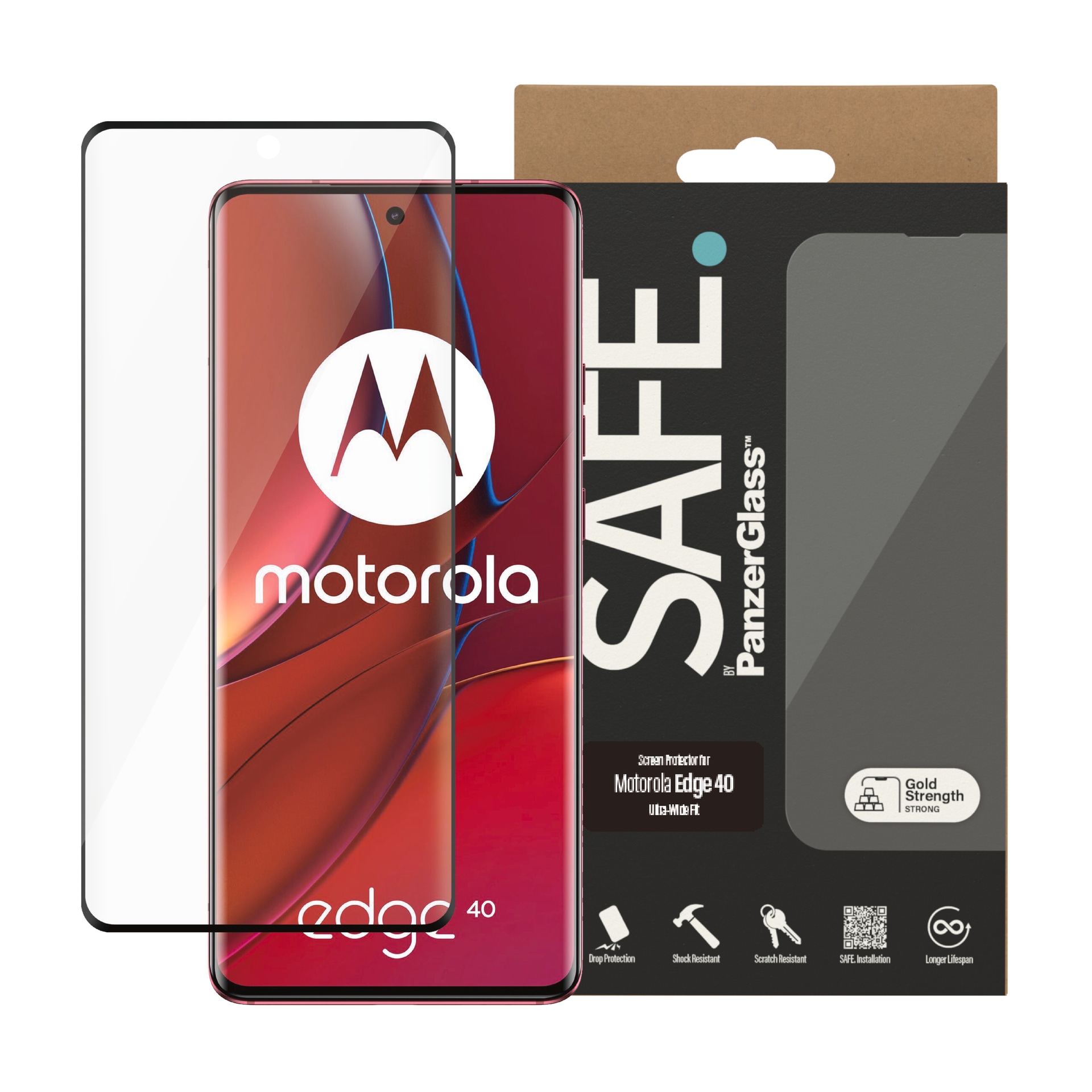 Displayschutzglas »Ultra-Wide Fit Screen Protection«, für Motorola edge 40-Motorola...