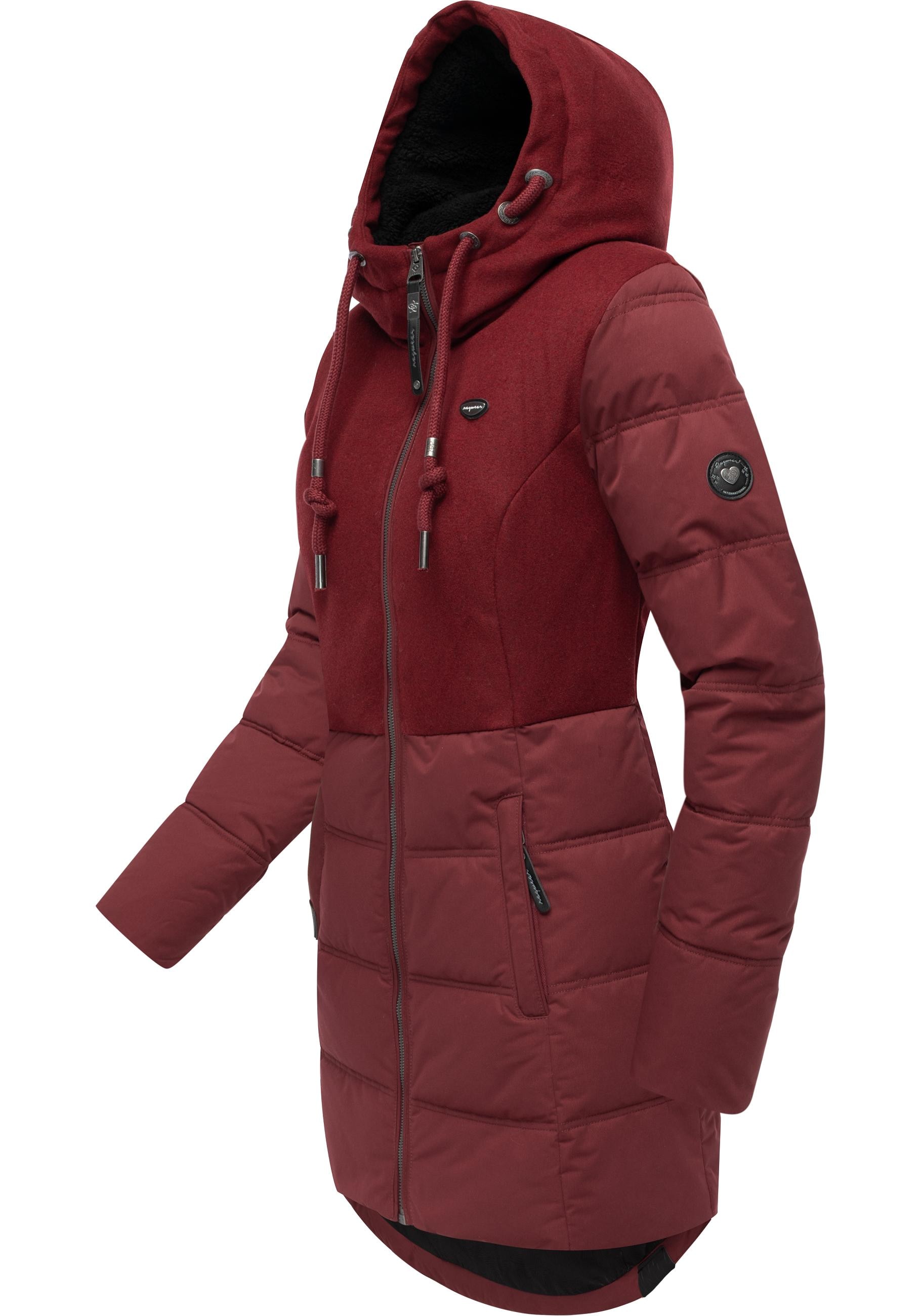 Ragwear Winterjacke »Ashani Block Intl.«, mit Kapuze, stylischer Winterparka mit gefütterter Kapuze