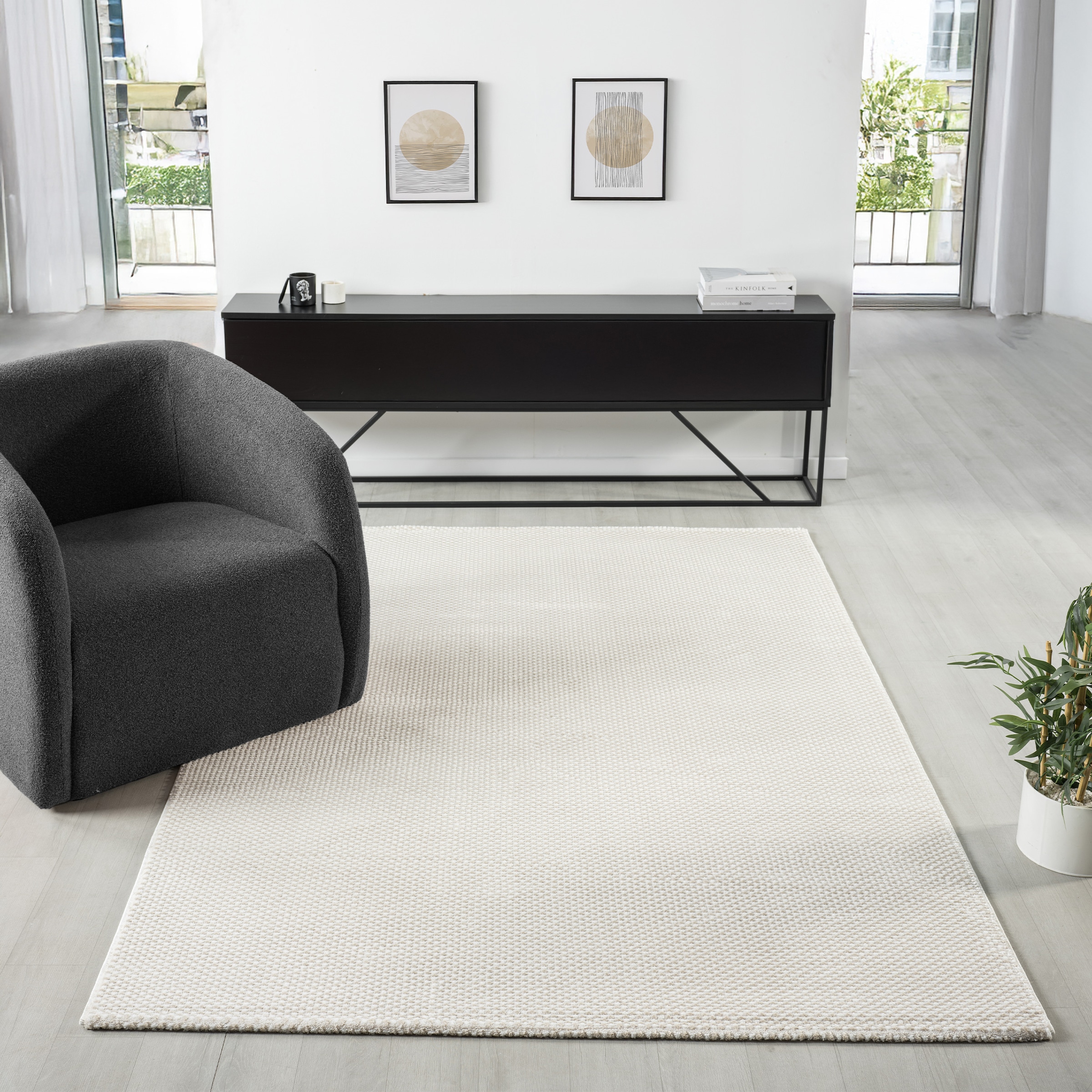 Sehrazat Teppich »Nora« quadratisch 10 mm Höhe