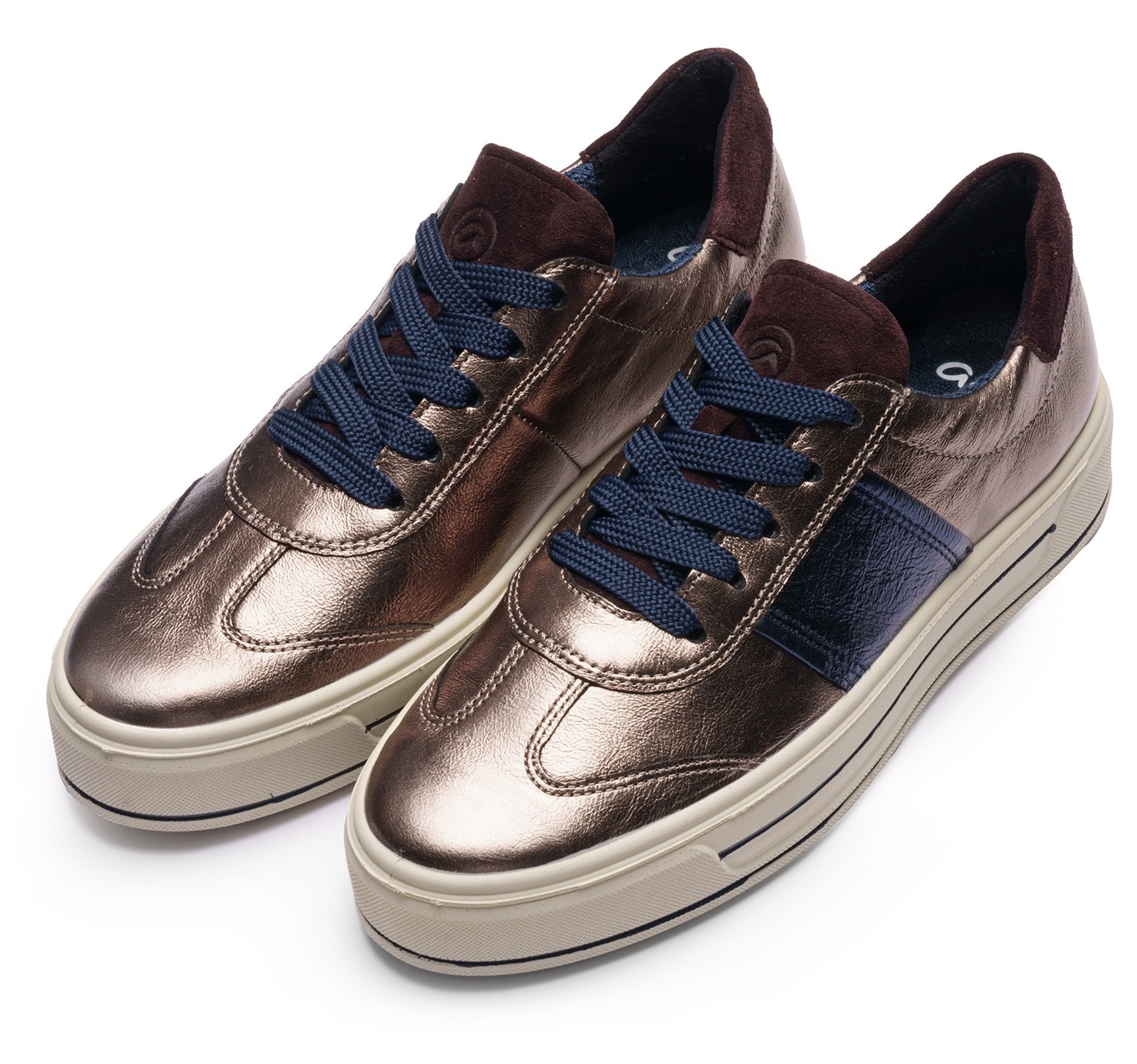 Ara Plateausneaker "CANBERRA", Plateausneaker, Schnürschuh im Metallic Look günstig online kaufen