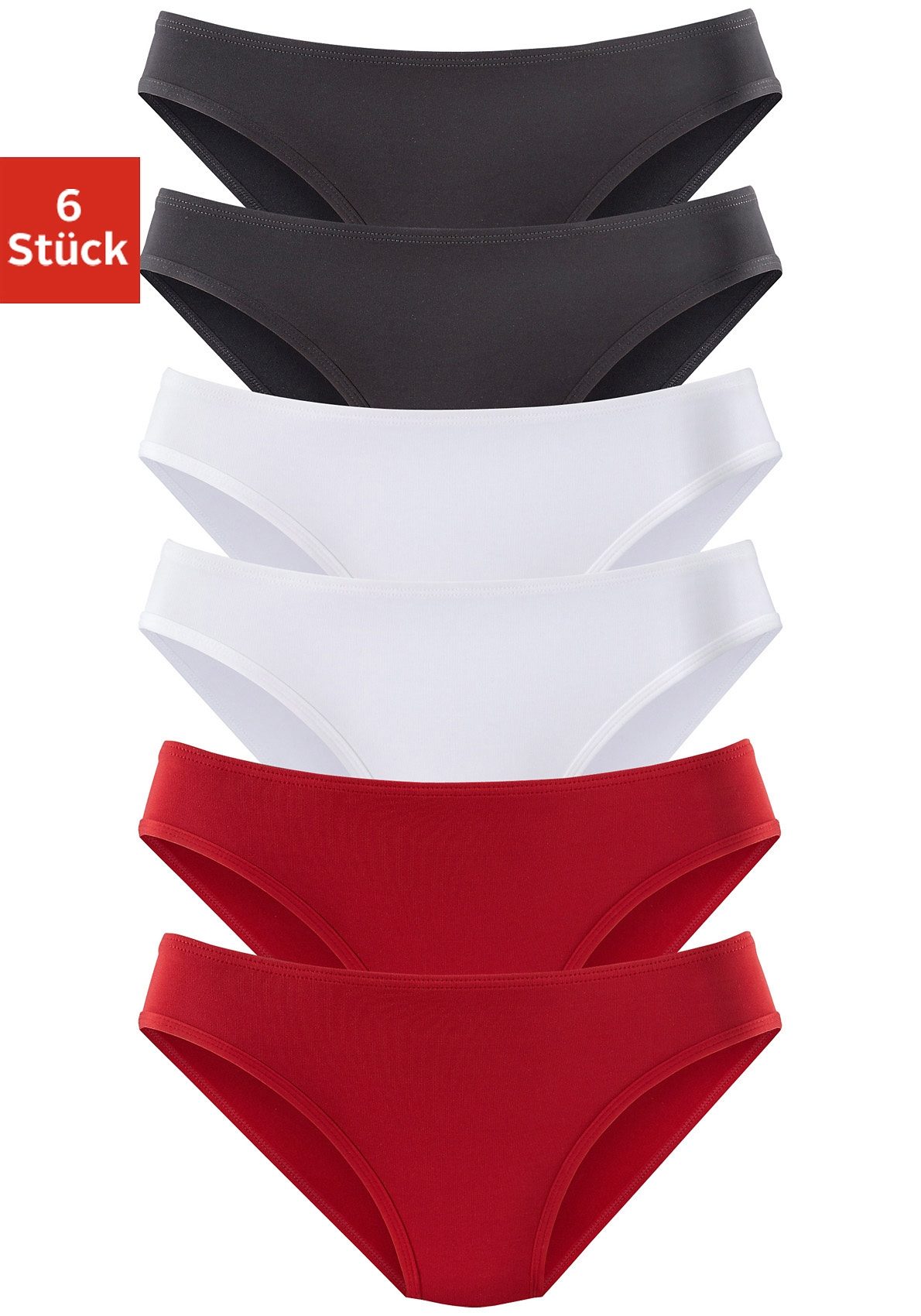 Vivance Active by Lascana Jazz-Pants Slips 6er-Pack, aus weicher Microfaser