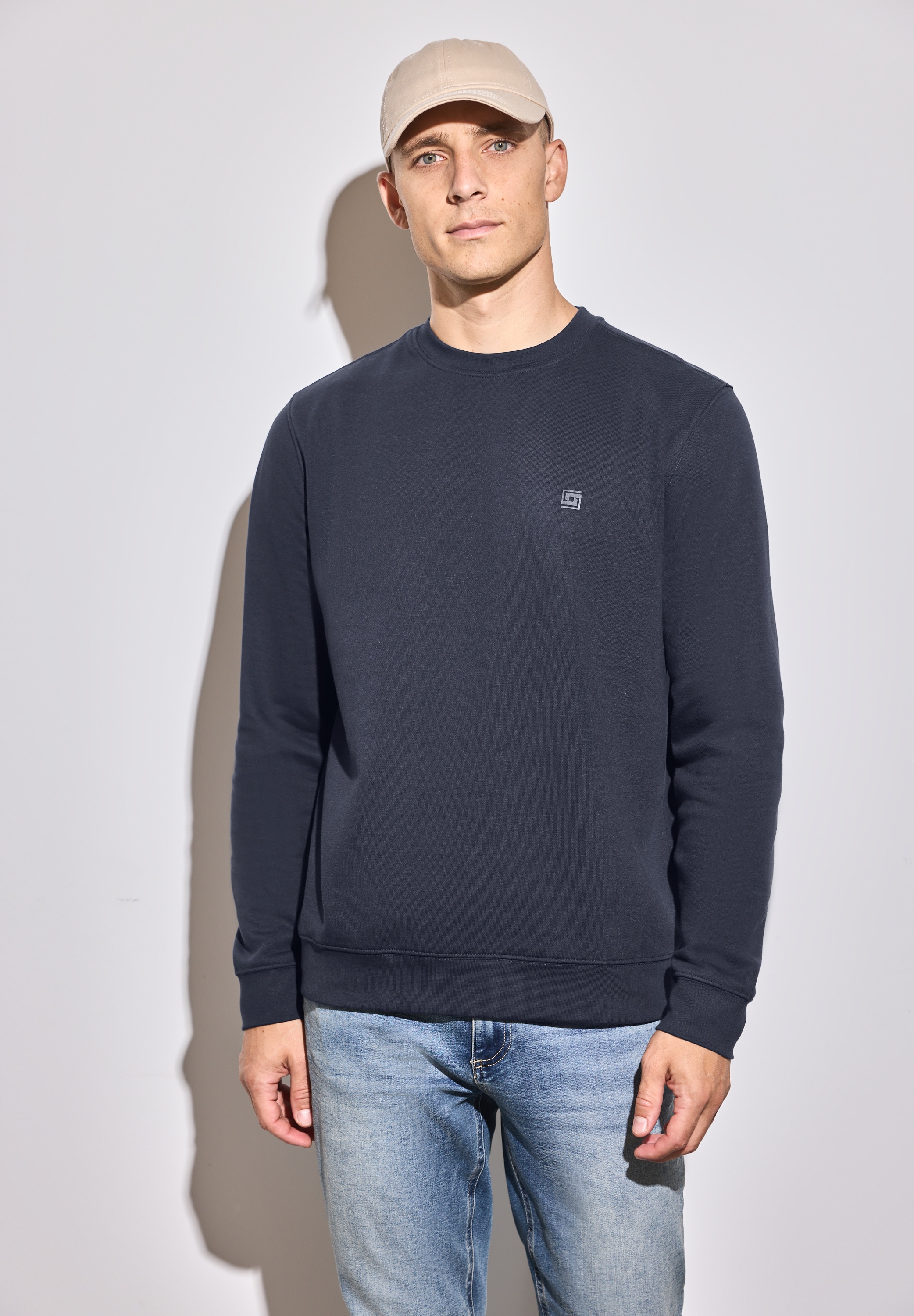 STREET ONE MEN Sweatshirt, im soften Baumwoll-Mix günstig online kaufen