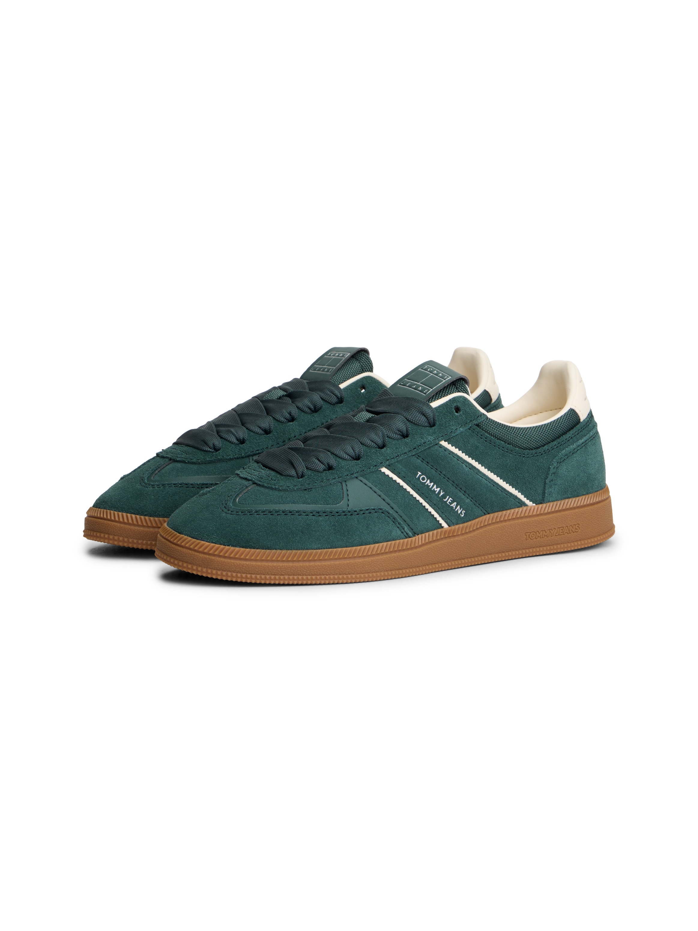 Tommy Jeans Plateausneaker »THE GREENWICH EDGE SUEDE«  , Freizeitschuh, Halbschuh, Schnürschuh mit gepolstertem Schaftrand