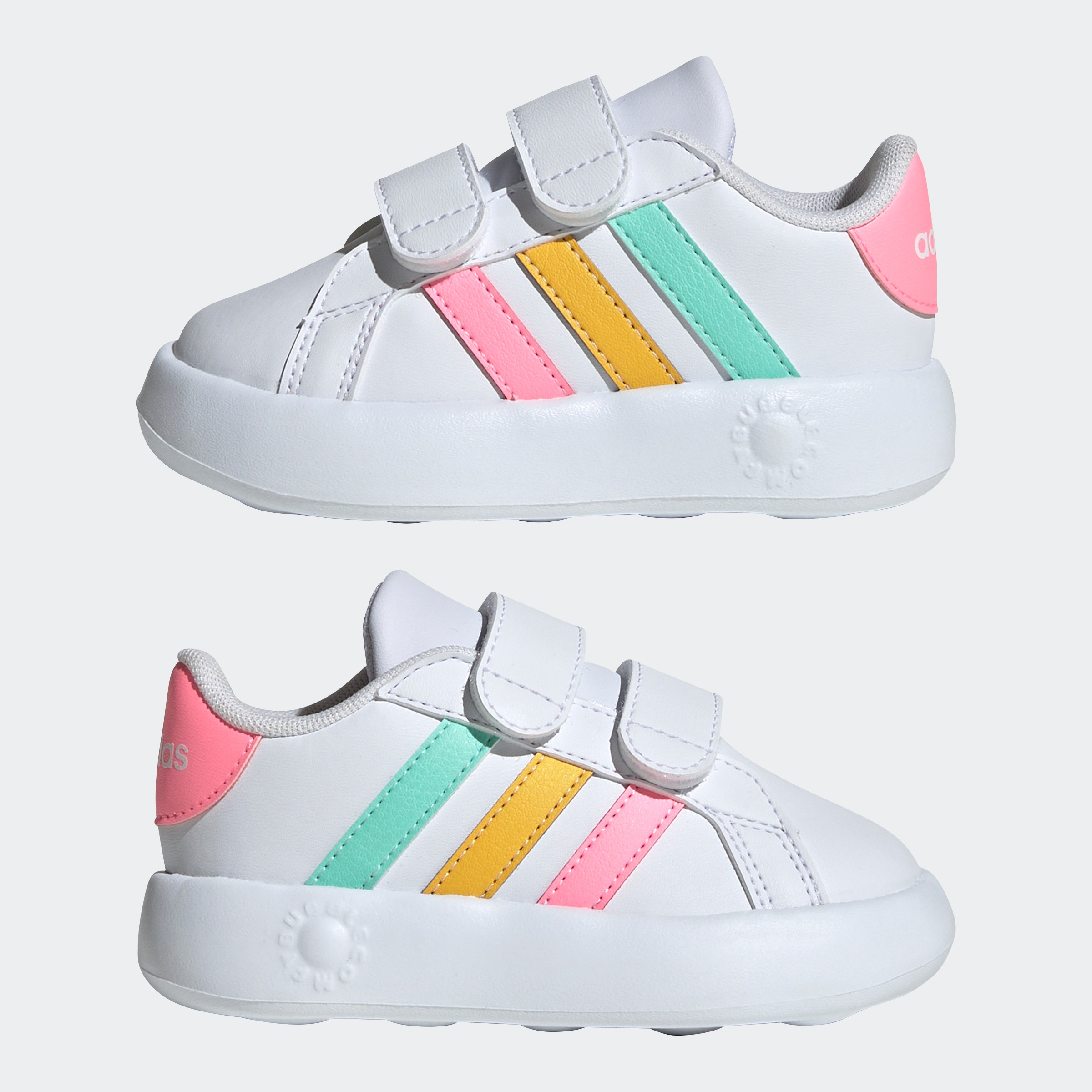 adidas Sportswear Klettschuh »GRAND COURT 2.0 KIDS«, Design auf den Spuren des adidas Superstar, für Kinder
