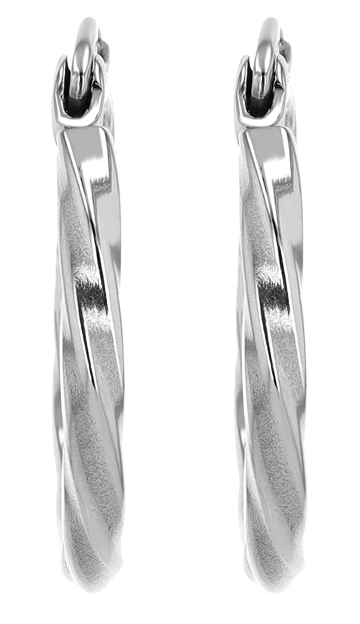 Paar Creolen ADELIA´S "Damen Creolen aus Edelstahl Ø 15 mm", silber, Ohrringe, Damen, Damen, Edelstahl 2
